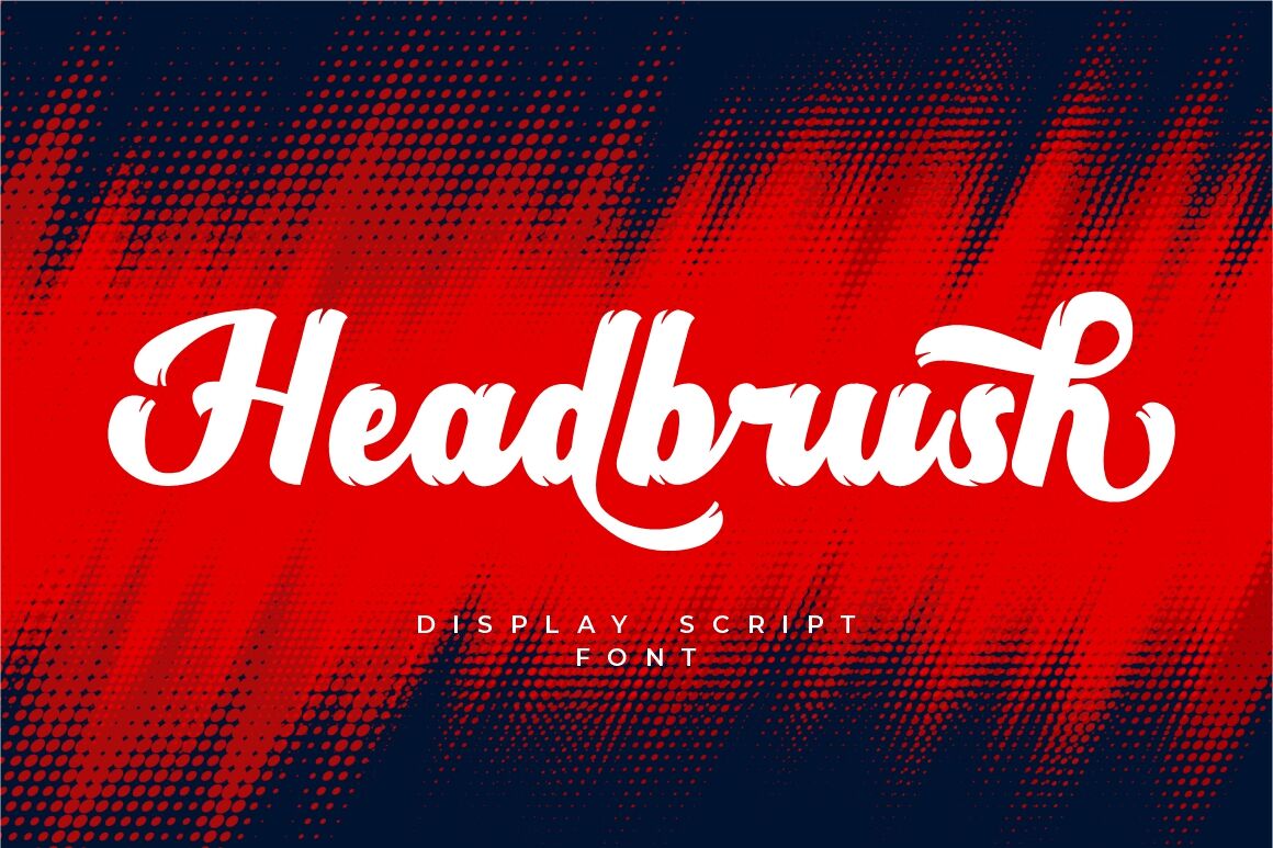 Headbrush Display Script Font By Putracetol Studio Thehungryjpeg Com