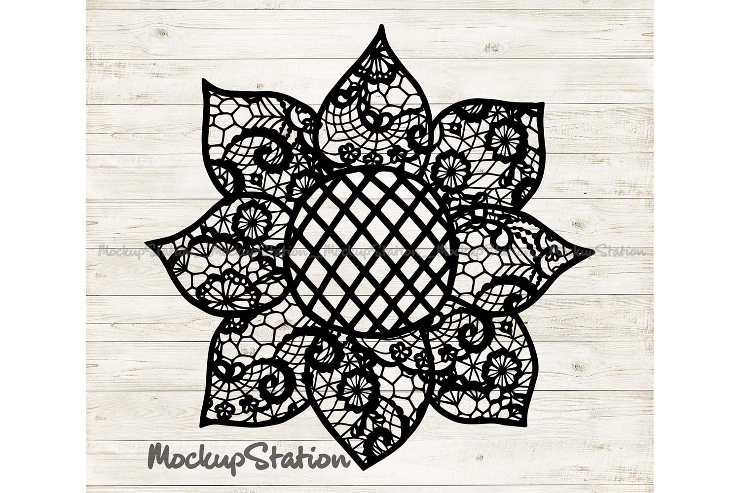 Download Sunflower Mandala SVG, Farm Lace Floral Decor DXF By ...