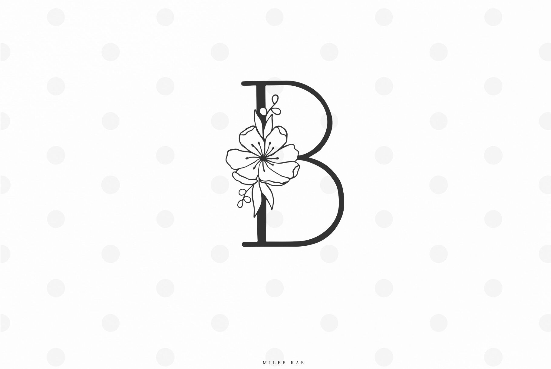 Floral Letter Svg Cut File By Michelekae Thehungryjpeg Com