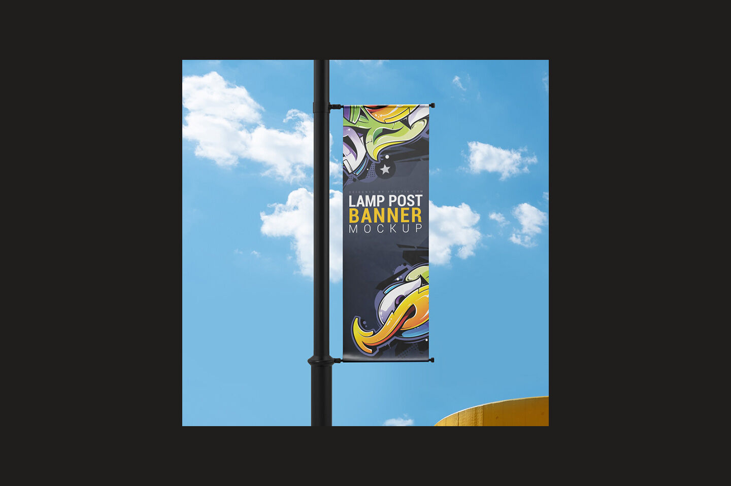 Download Lamp Post Banner Mockup Psd Yellowimages