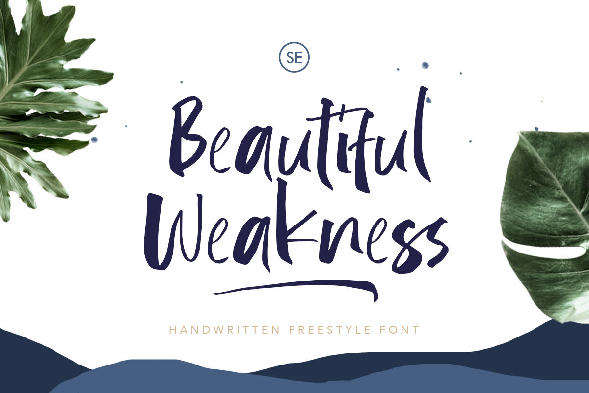 Beautiful Weakness Handwritten Font By Saridezra Thehungryjpeg Com