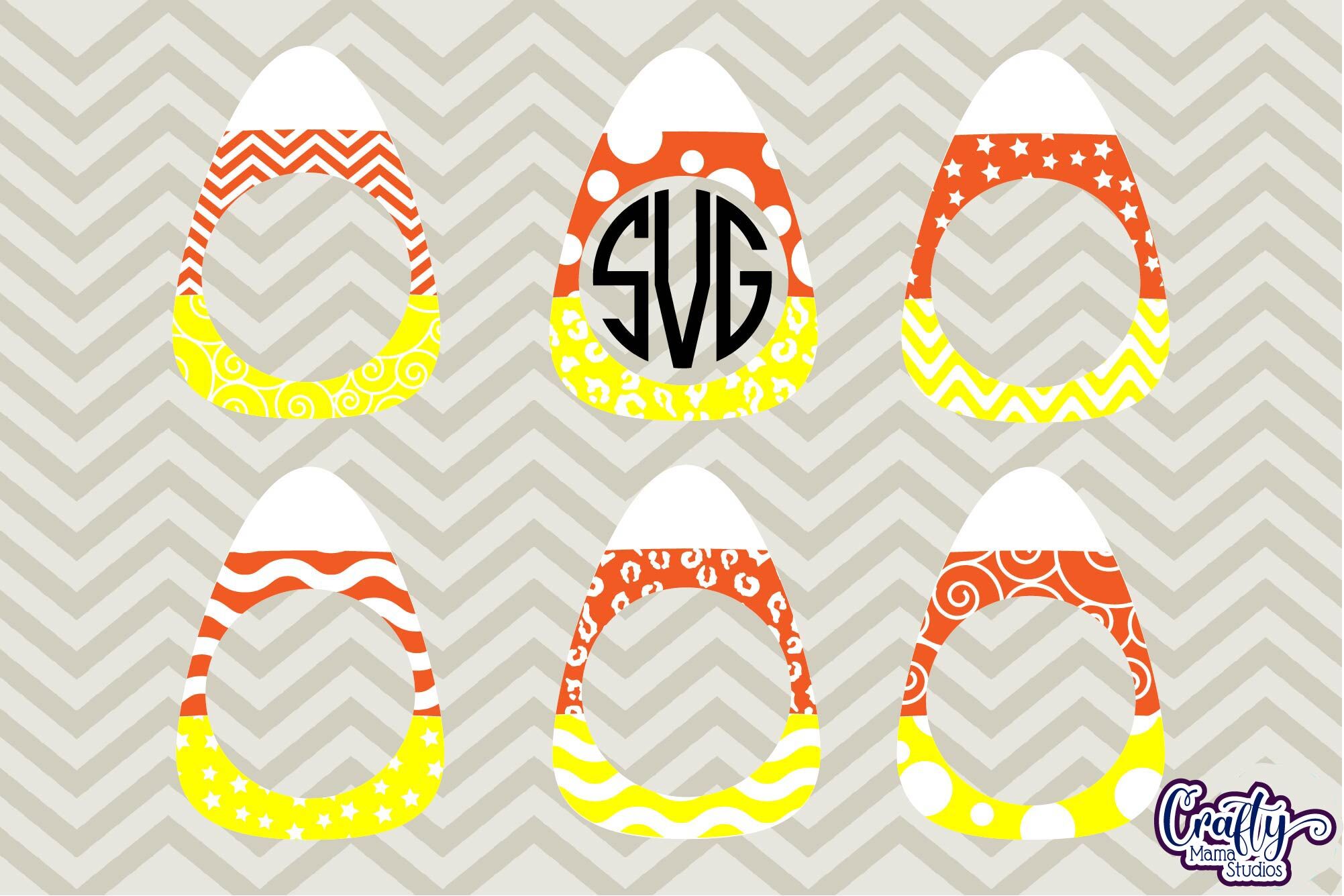 Download Candy Corn Svg Halloween Svg Candy Corn Monogram Svg By Crafty Mama Studios Thehungryjpeg Com