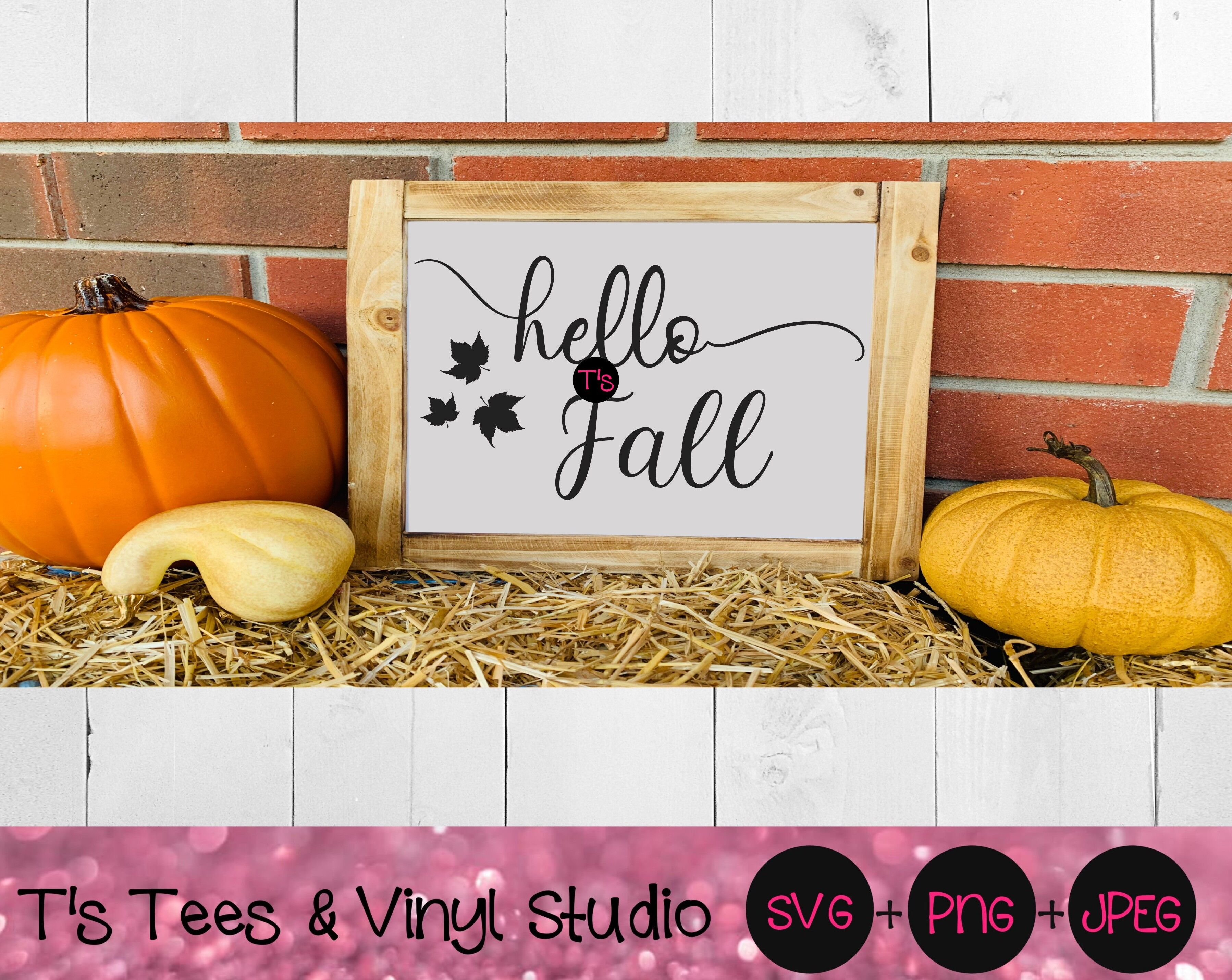 Hello Fall Svg, Autumn Svg, Falling Leaves Svg, Season Svg, Hello Fall ...