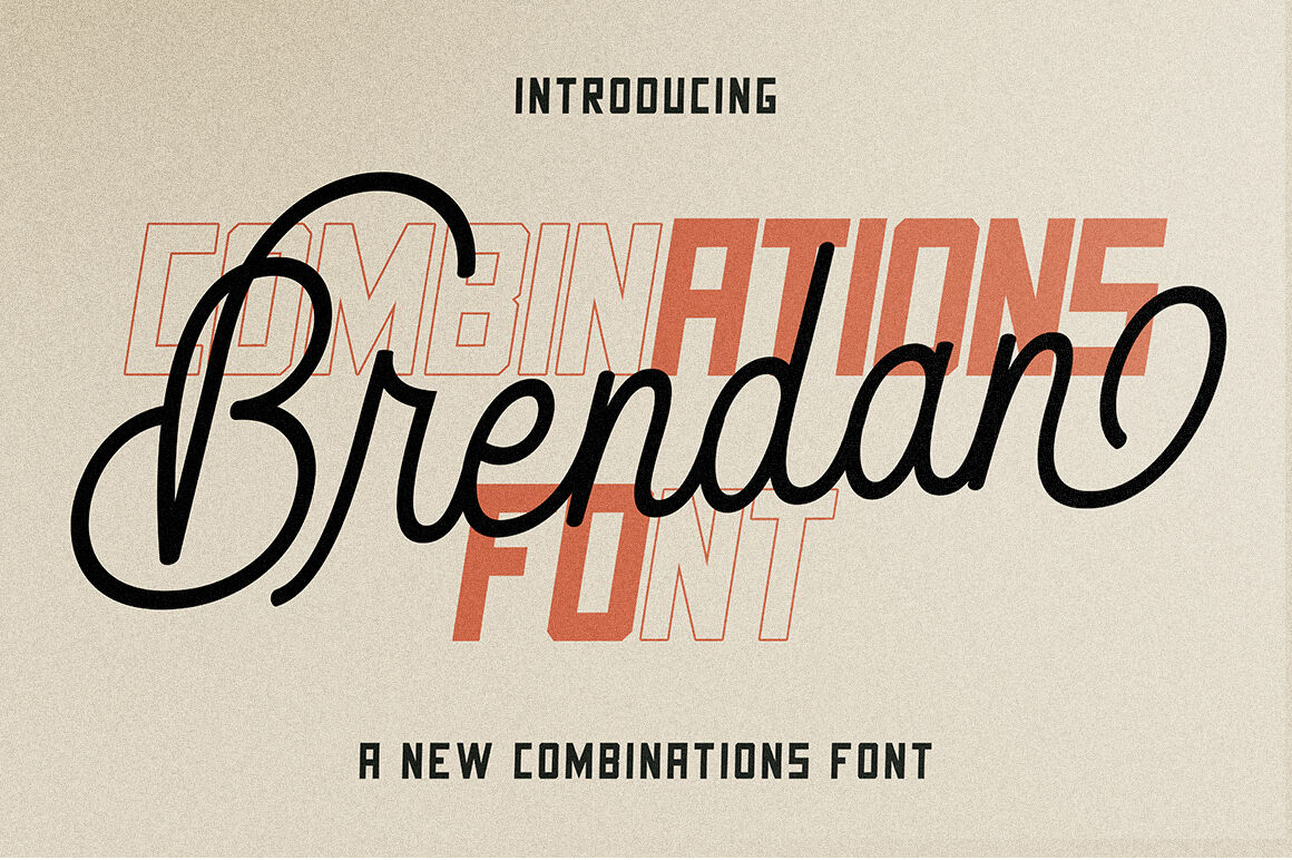 Brendan Combinations Font By Supotype Thehungryjpeg Com