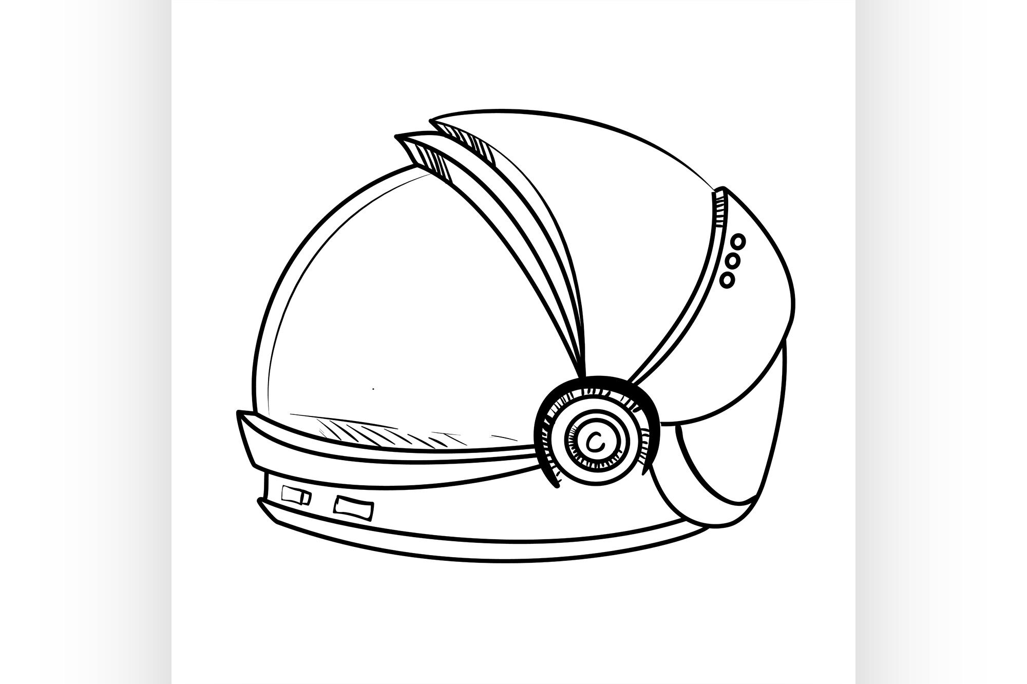 Easy How to Draw an Astronaut Tutorial and Coloring Page