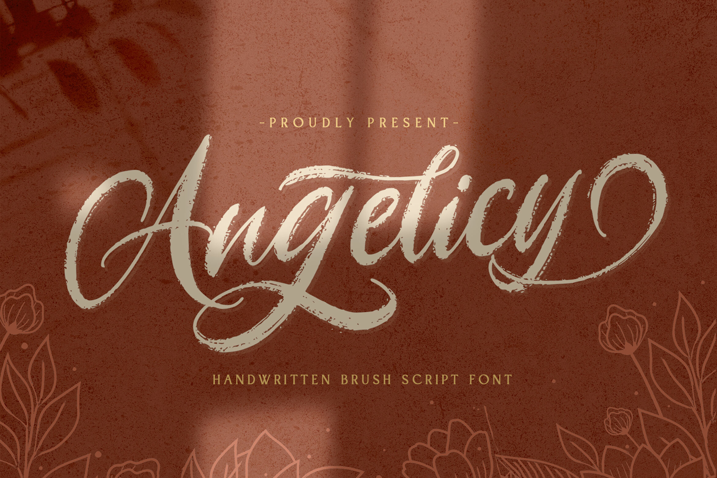 Angelicy Textured Brush Font By Stringlabs Thehungryjpeg Com