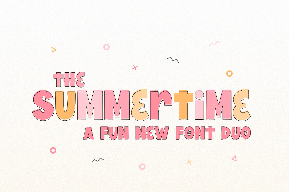 Summertime Font Duo By Salt Pepper Designs Thehungryjpeg Com