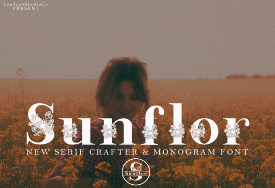Sunflor A New Crafter And Monogram Serif Font By Yontypestudio Co Thehungryjpeg Com