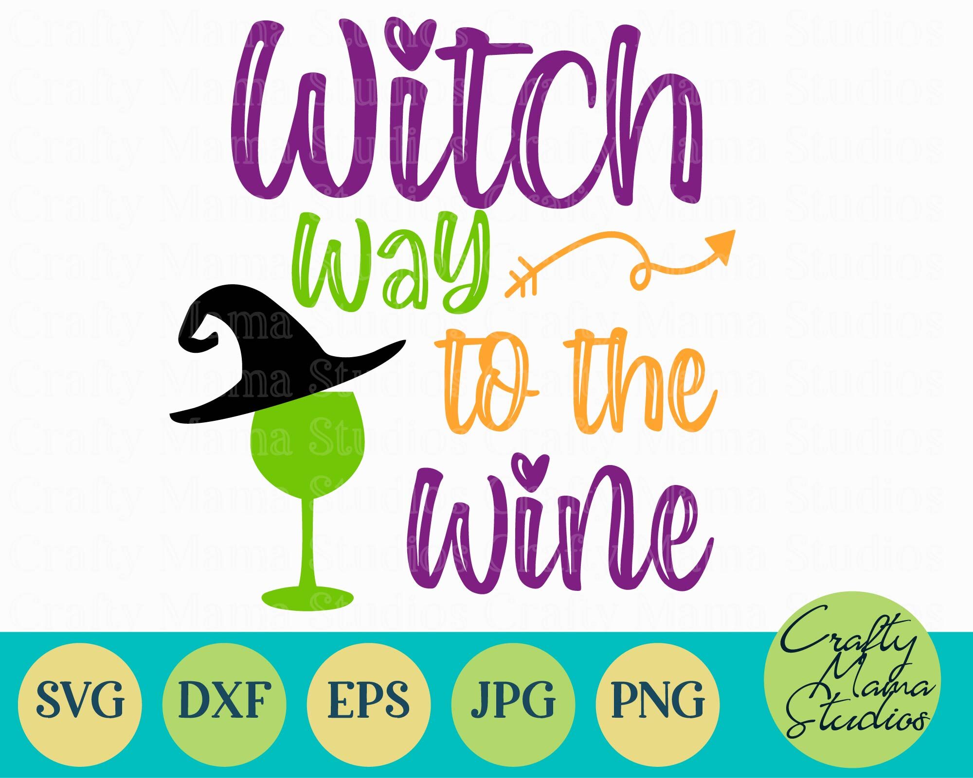 Halloween Svg Witch Way To The Wine Svg Adult Halloween By Crafty Mama Studios Thehungryjpeg Com