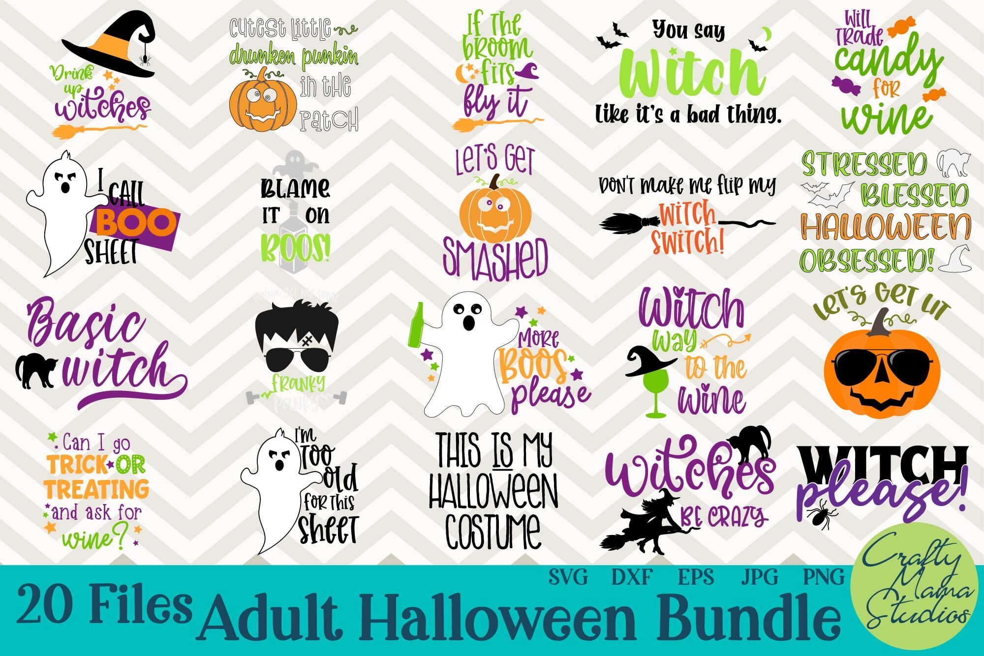 Download Halloween Bundle Svg, Funny Adult Halloween Svg By Crafty ...