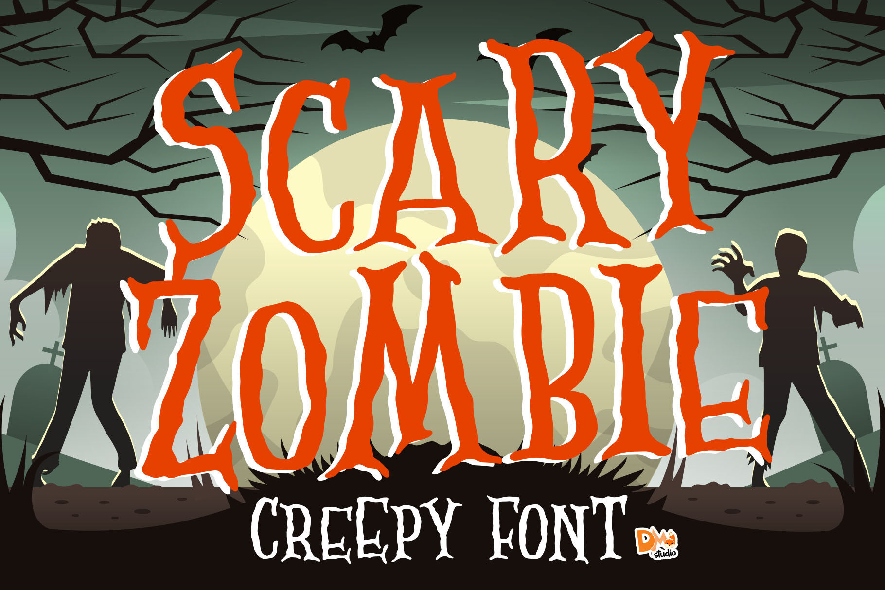 Scary Zombie Spooky Font By Dmletter31 Thehungryjpeg Com