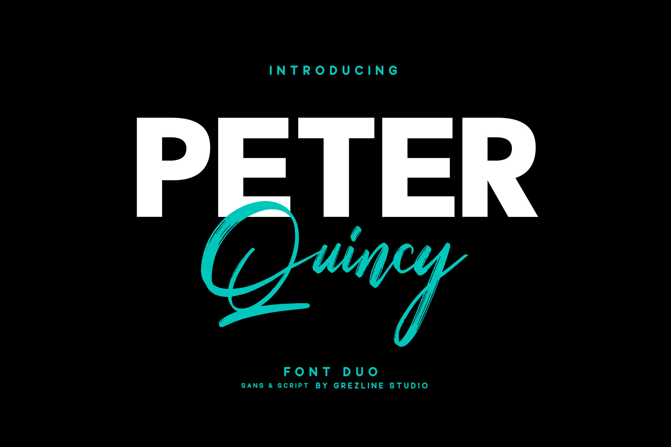Peter Quincy Font Duo By Grezline Studio Thehungryjpeg Com