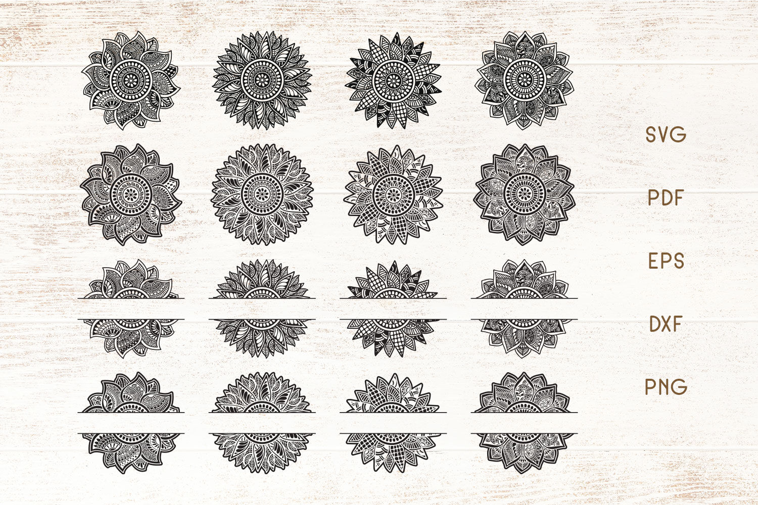 Free Free Sunflower Zentangle Svg 709 SVG PNG EPS DXF File