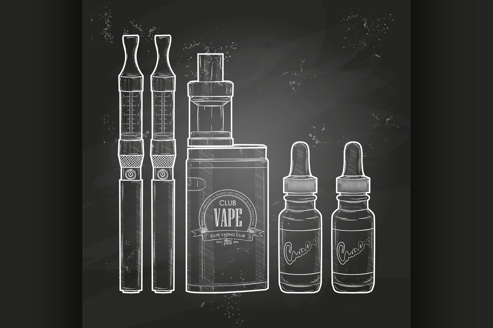 Download Box With Vape Bottle Mockup Yellowimages