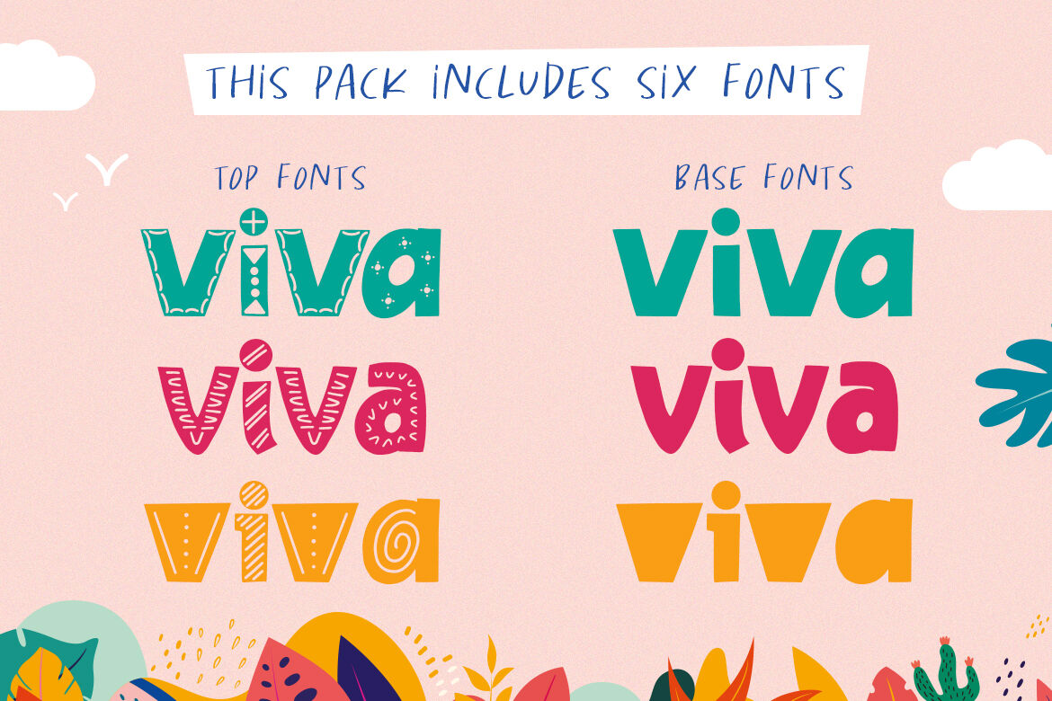 Viva La Fiesta Font Trio By Salt Pepper Designs Thehungryjpeg Com