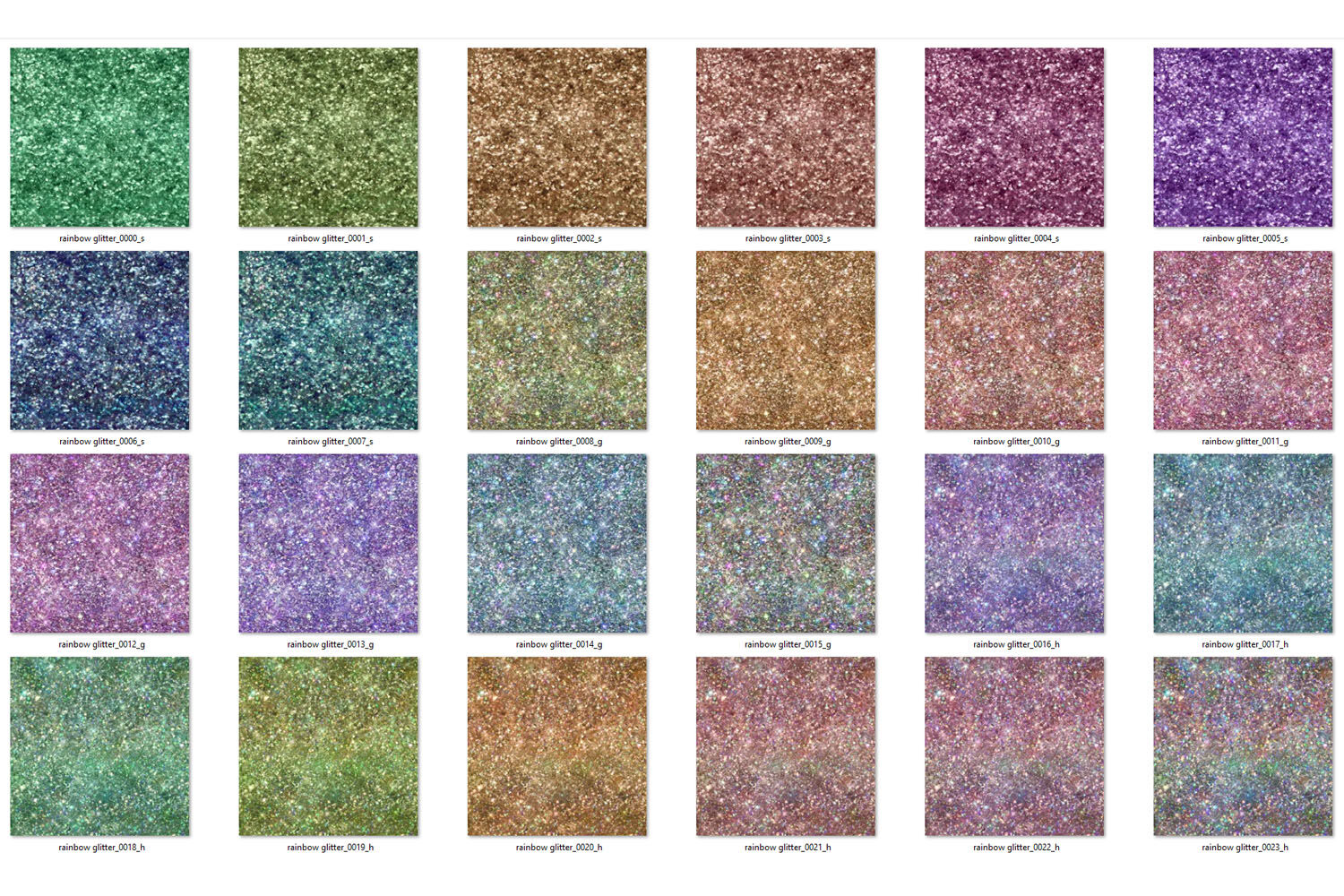 Rainbow Glitter Digital Paper By Digital Curio