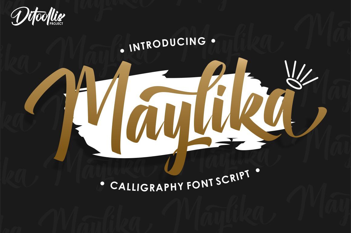 Maylika Calligraphy Font Script By Ditoollis Project Thehungryjpeg Com