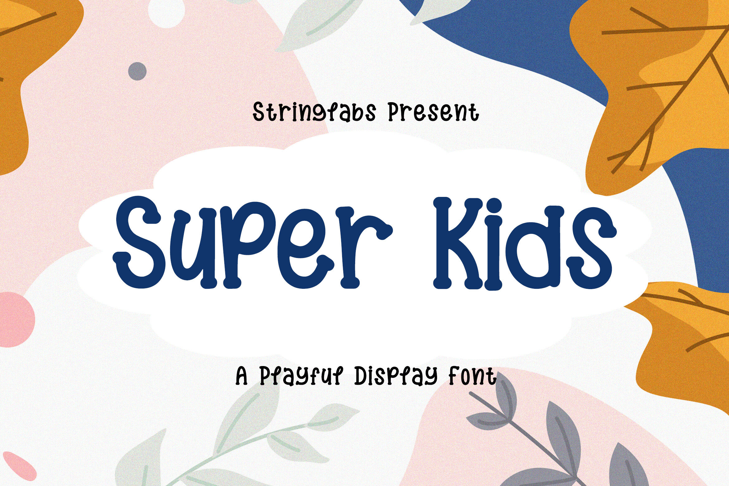 Super Kids Playful Display Font By Stringlabs Thehungryjpeg Com