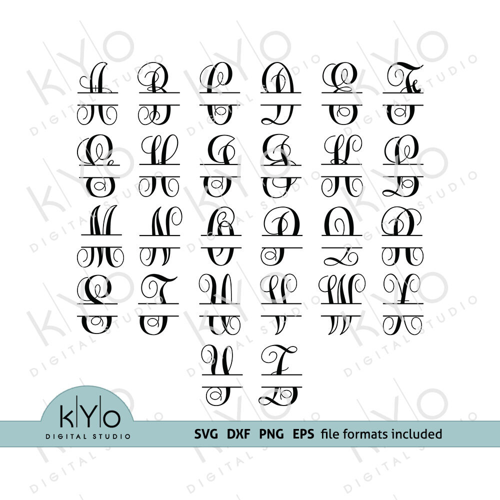 Download Split Monogram Fonts Svg Bundle By Kyo Digital Studio Thehungryjpeg Com