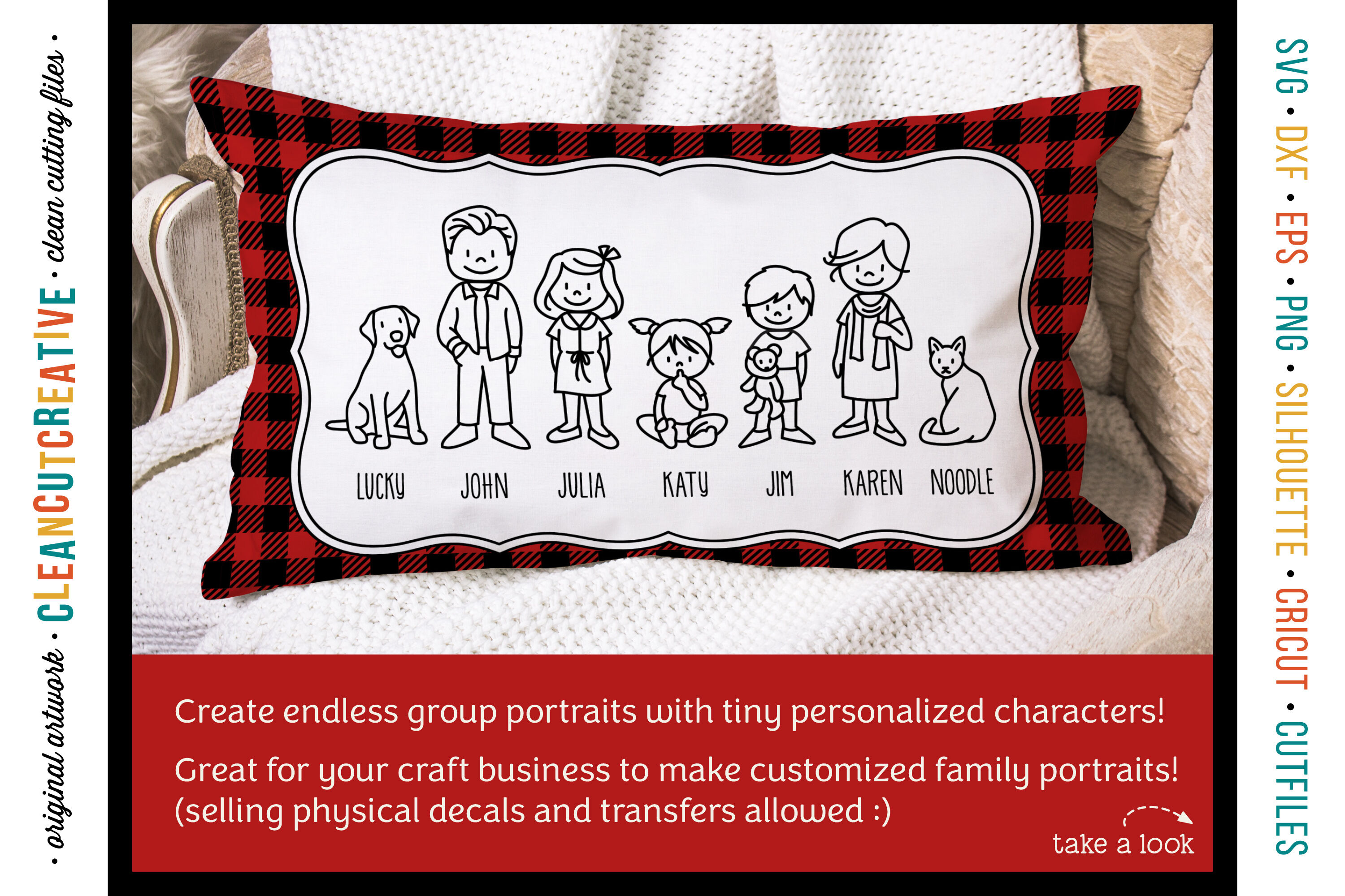 Download Custom Family Creator Stick Figure People Portrait Generator Svg Cuts By Cleancutcreative Thehungryjpeg Com