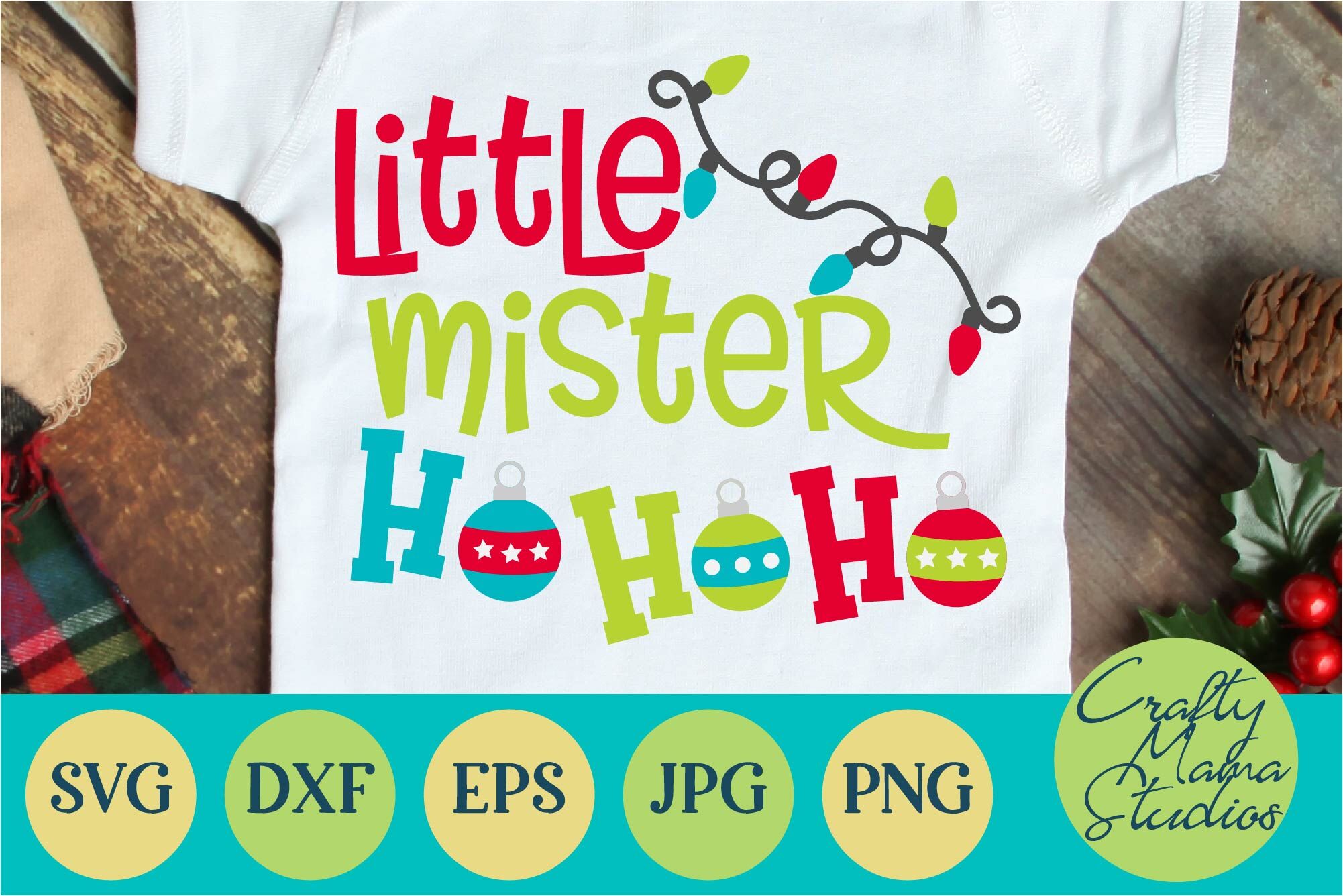 Little Mister Ho Ho Ho Svg Baby Christmas Svg By Crafty Mama Studios Thehungryjpeg Com