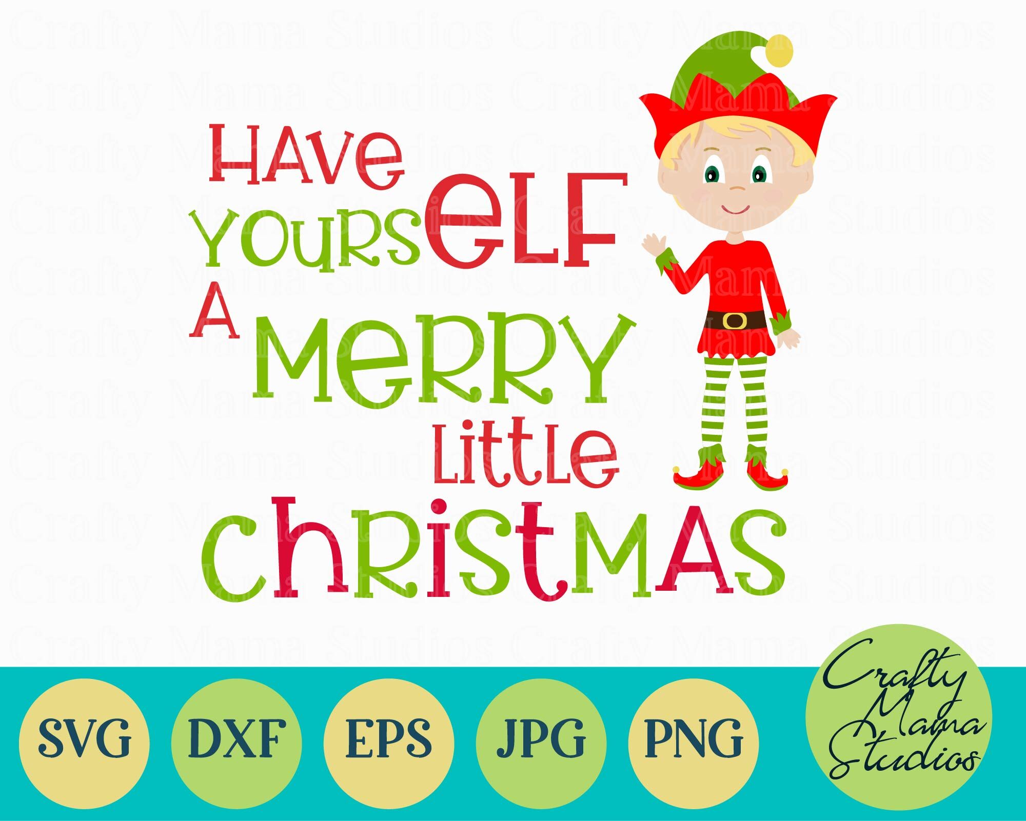 Download Merry Little Christmas Svg Christmas Elf Svg By Crafty Mama Studios Thehungryjpeg Com