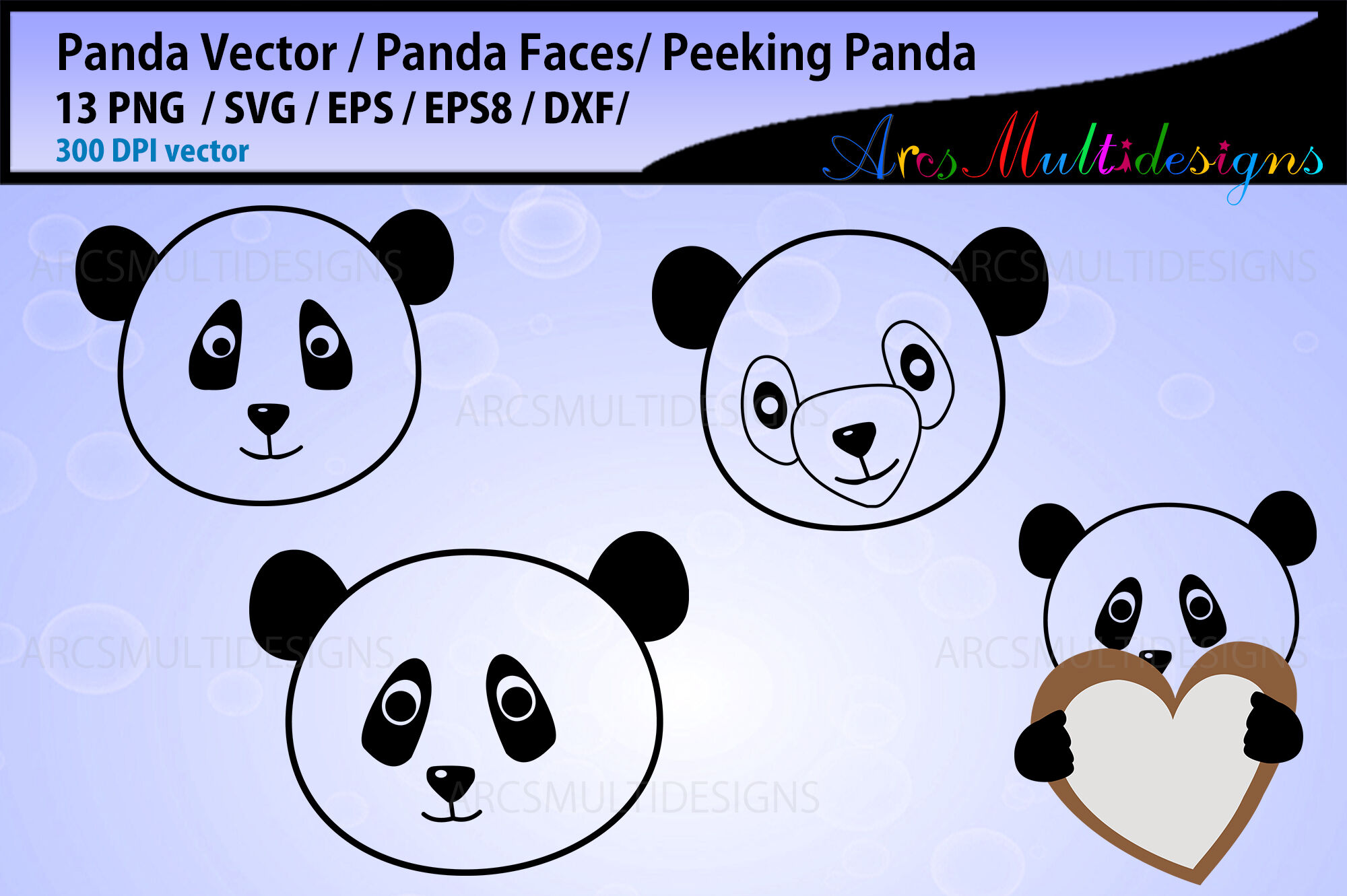 Download Panda Face Svg Bundle By Arcsmultidesignsshop Thehungryjpeg Com PSD Mockup Templates