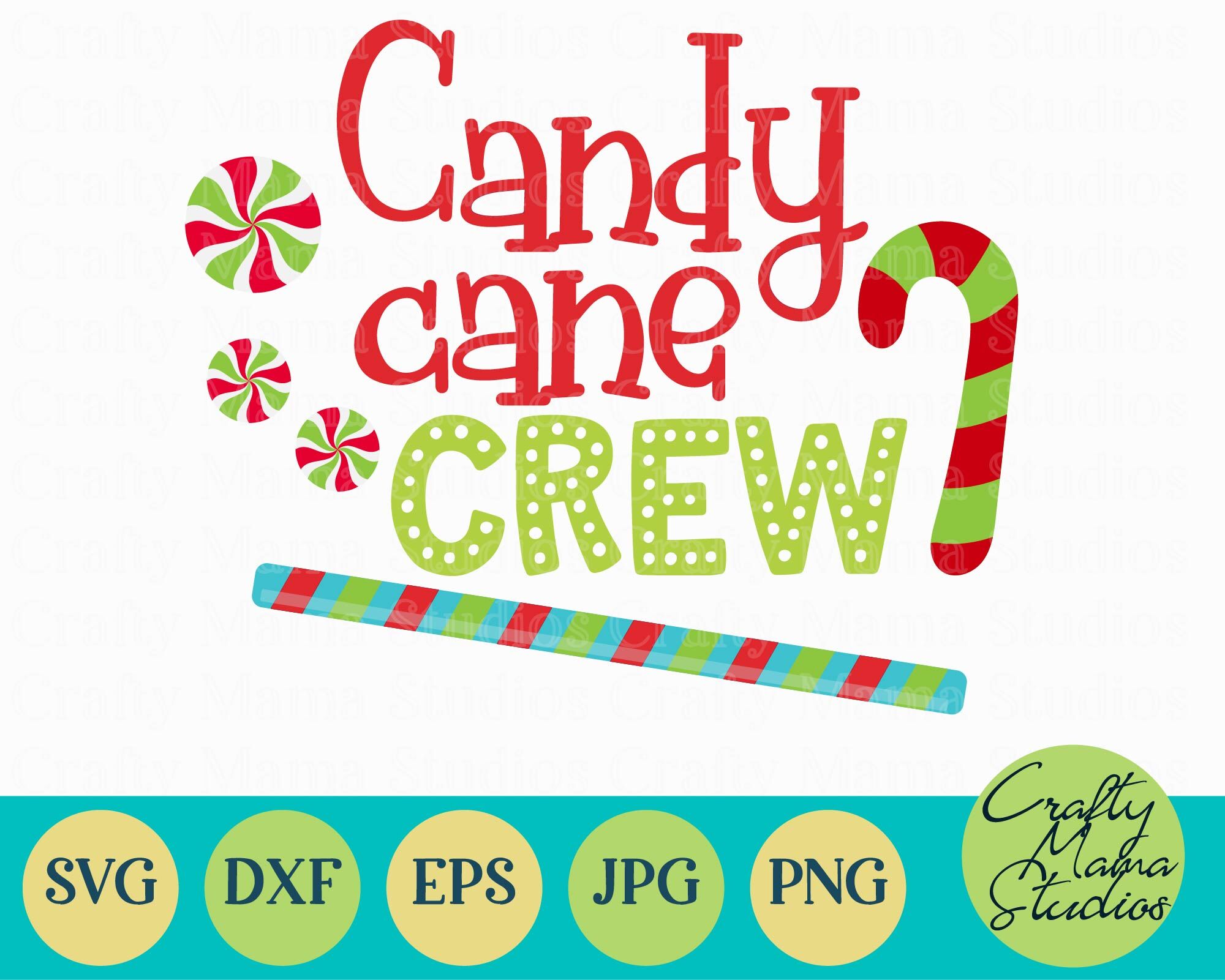 Candy Cane Crew Svg Christmas Svg By Crafty Mama Studios Thehungryjpeg Com