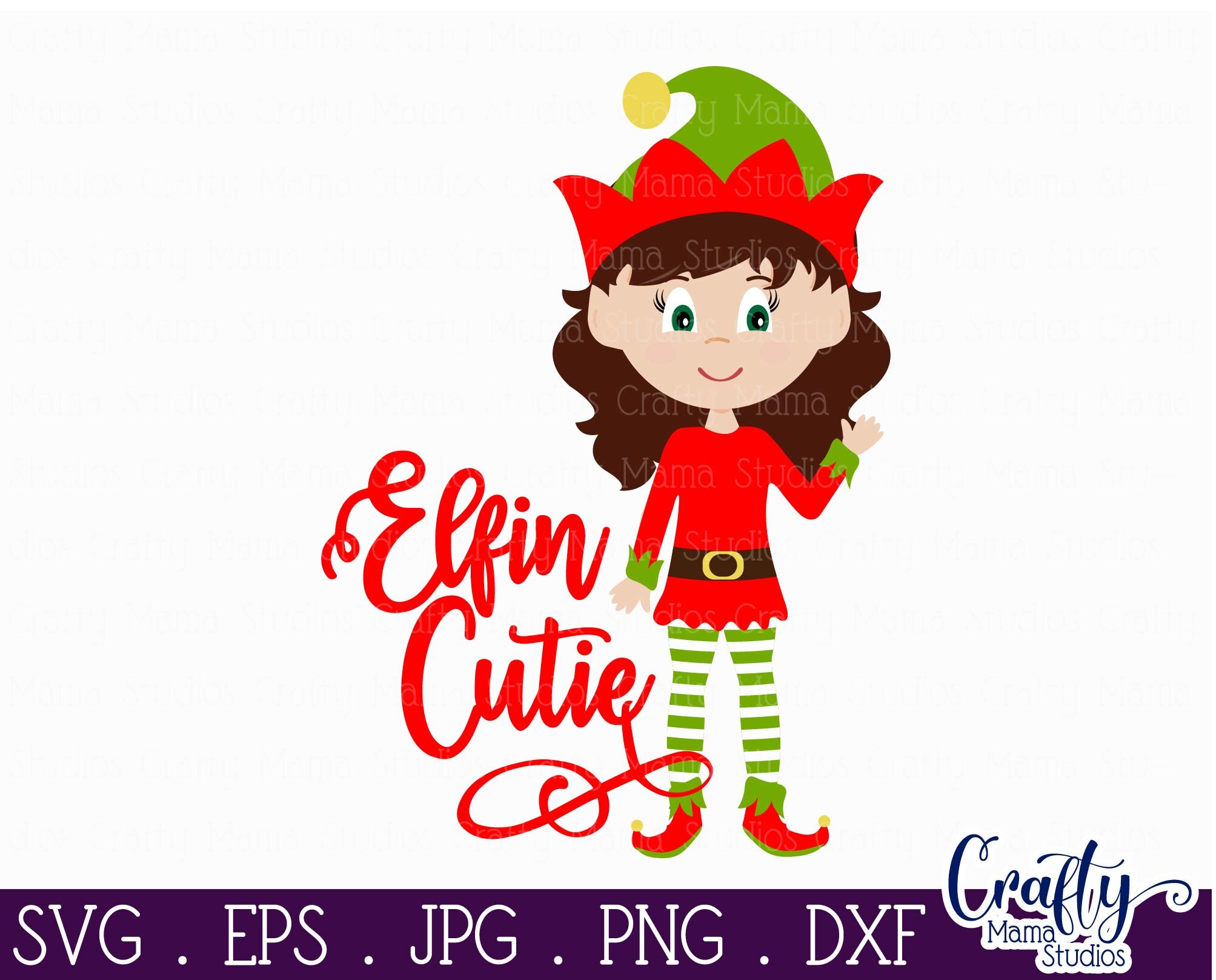 Download Christmas Svg Elf Svg Elfin Cutie Svg Kid S Christmas By Crafty Mama Studios Thehungryjpeg Com