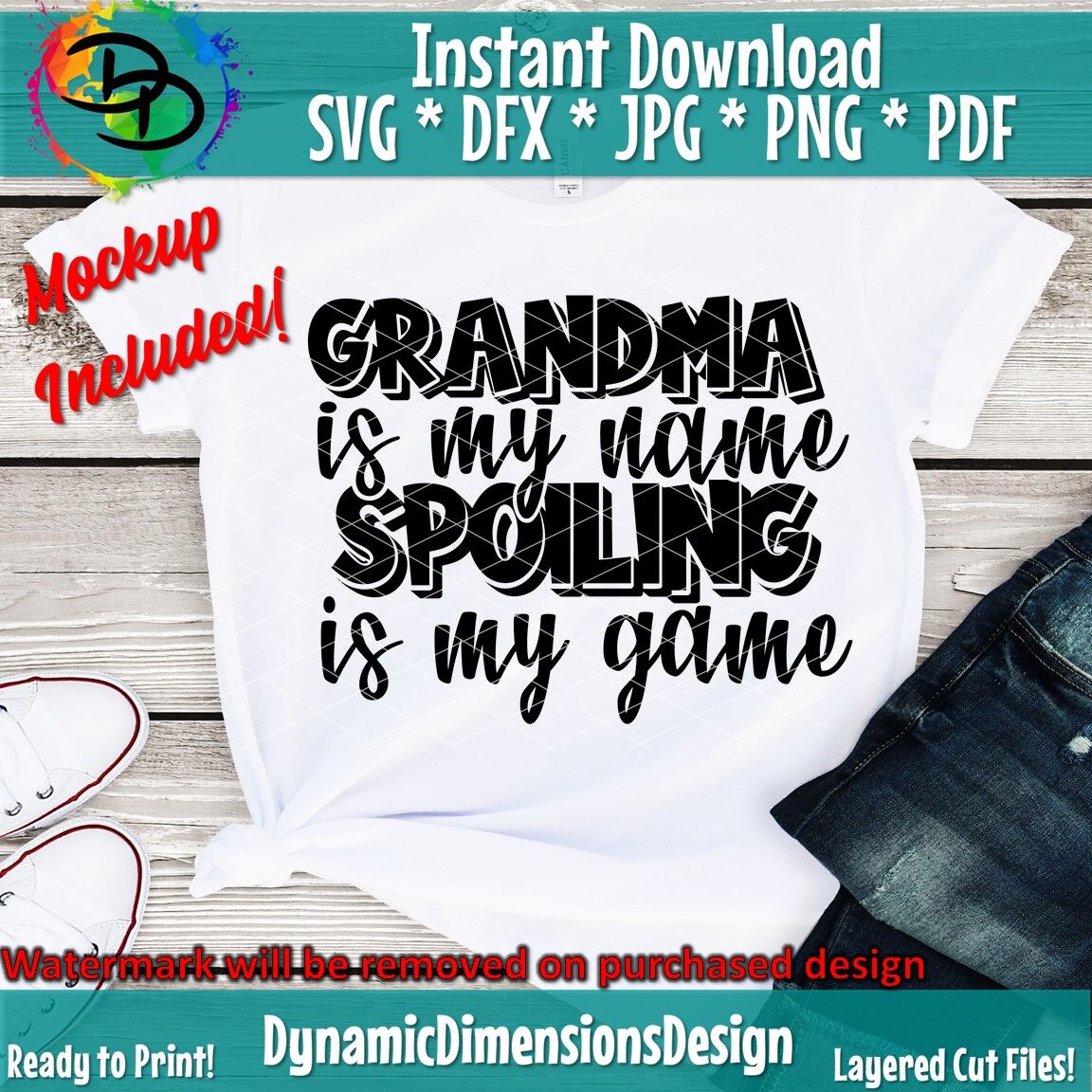 Grandma Svg Spoiling Is My Game Grandma Svg Grandma Life Svg Grand By Dynamic Dimensions Thehungryjpeg Com