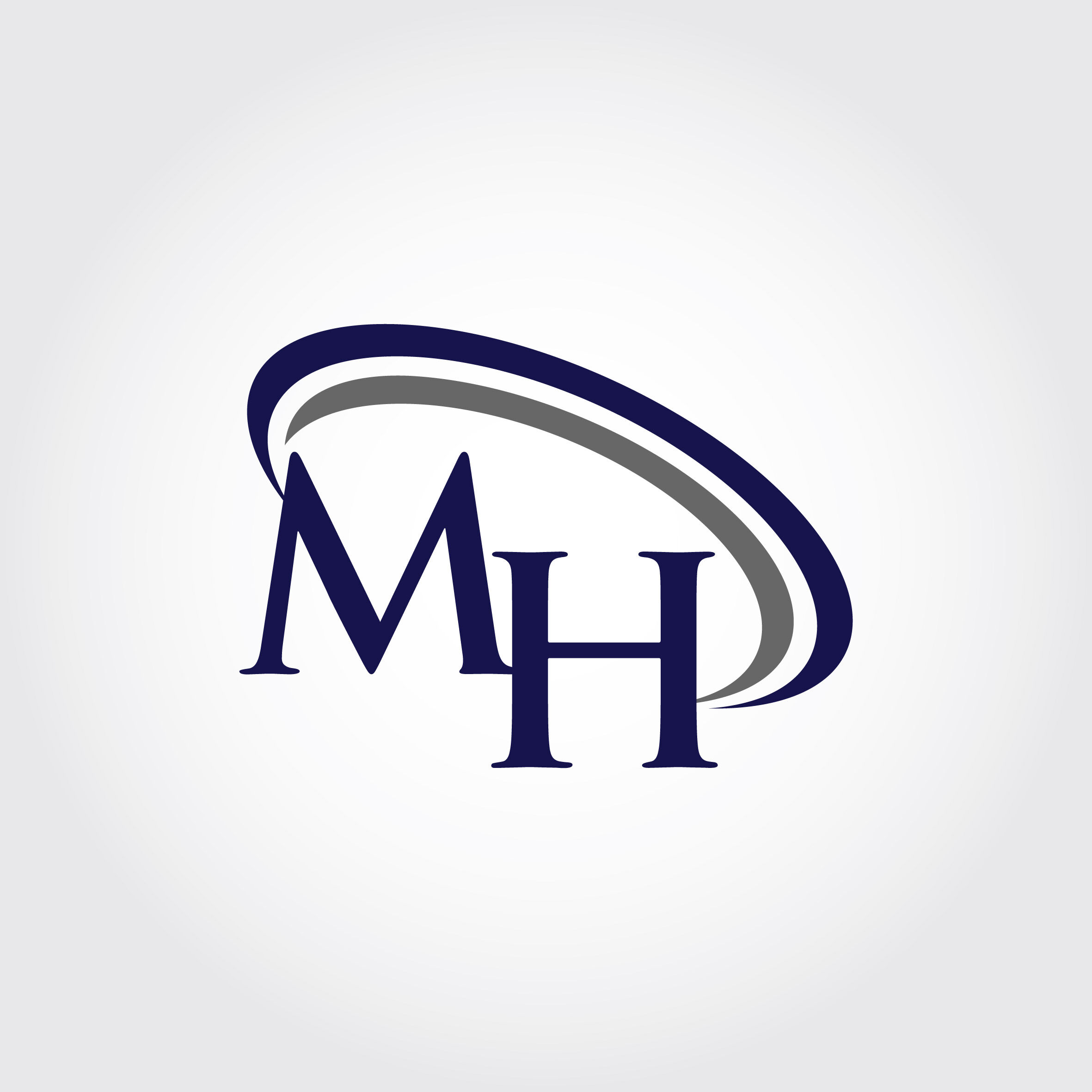 Monogram MH Logo Design By Vectorseller | TheHungryJPEG.com