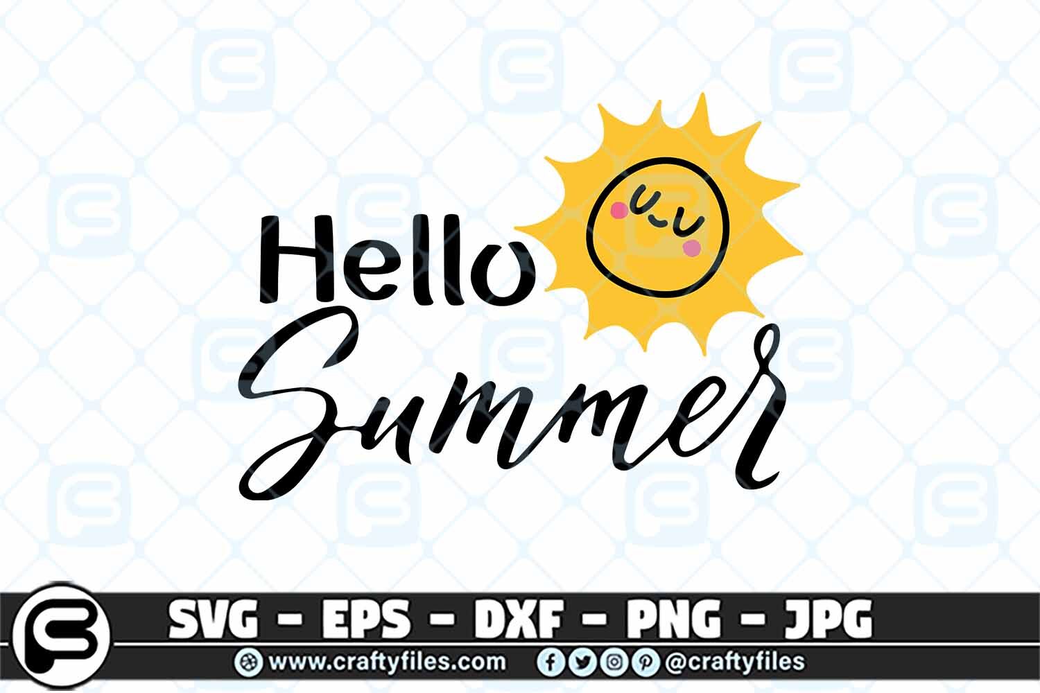 Download Hello Summer Sun Svg Sunset Svg Beach Time Svg By Crafty Files Thehungryjpeg Com