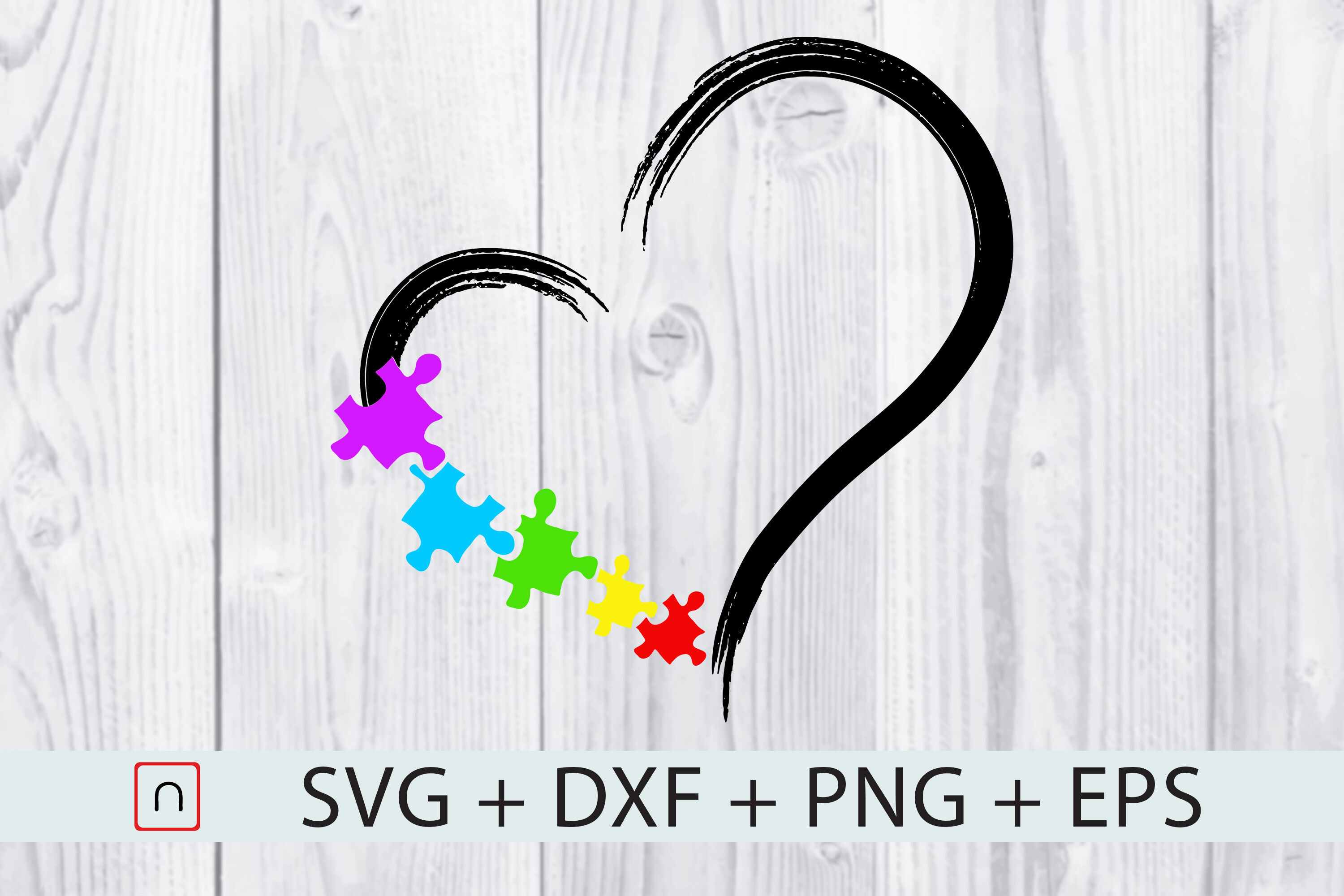 Download Autism Heart Svg Puzzle Piece Vinyl Decal Svg Digital File Png Eps Dxf By Novalia Thehungryjpeg Com