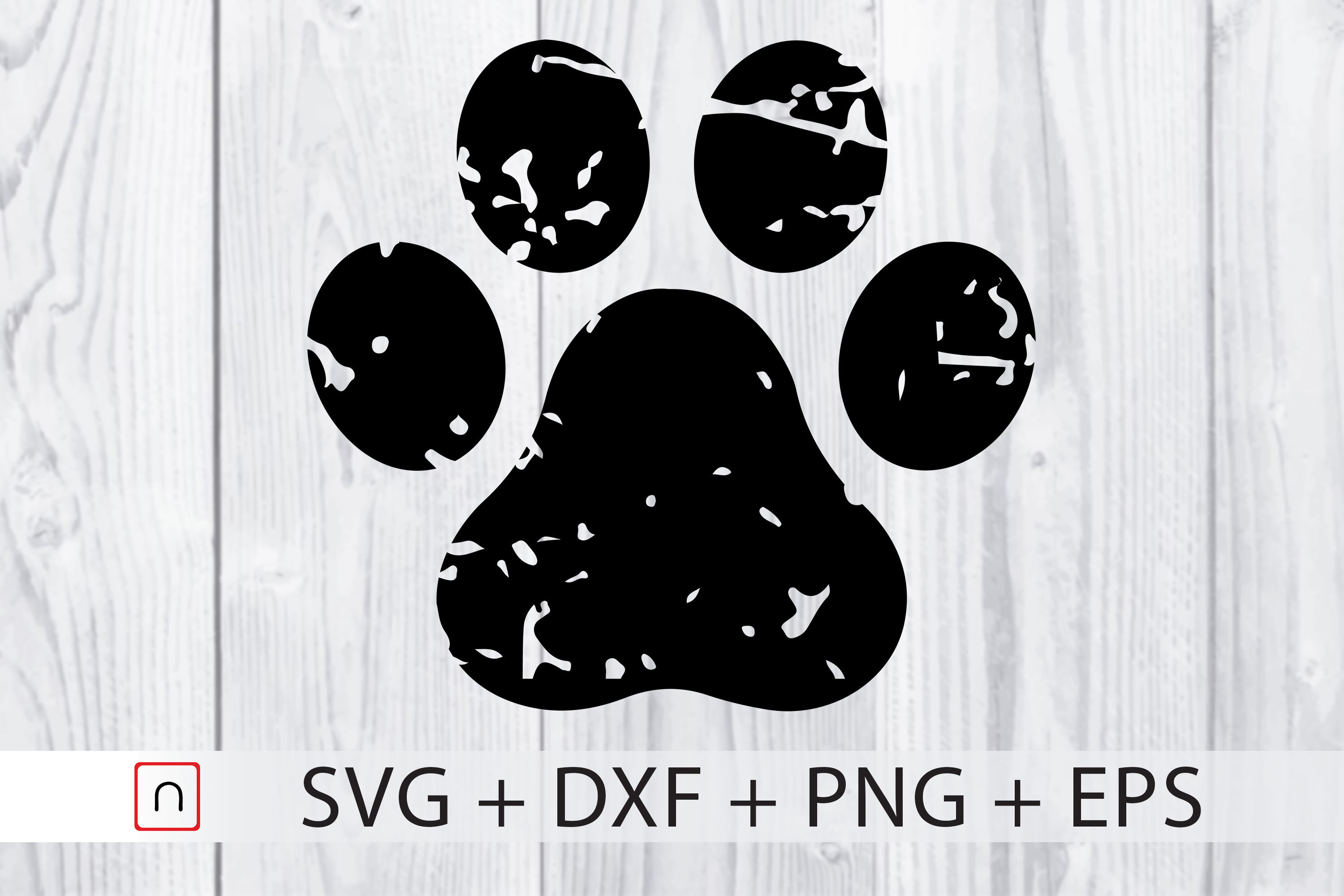 Download Paw svg,Dog svg,Distressed paw cricut By Novalia ...