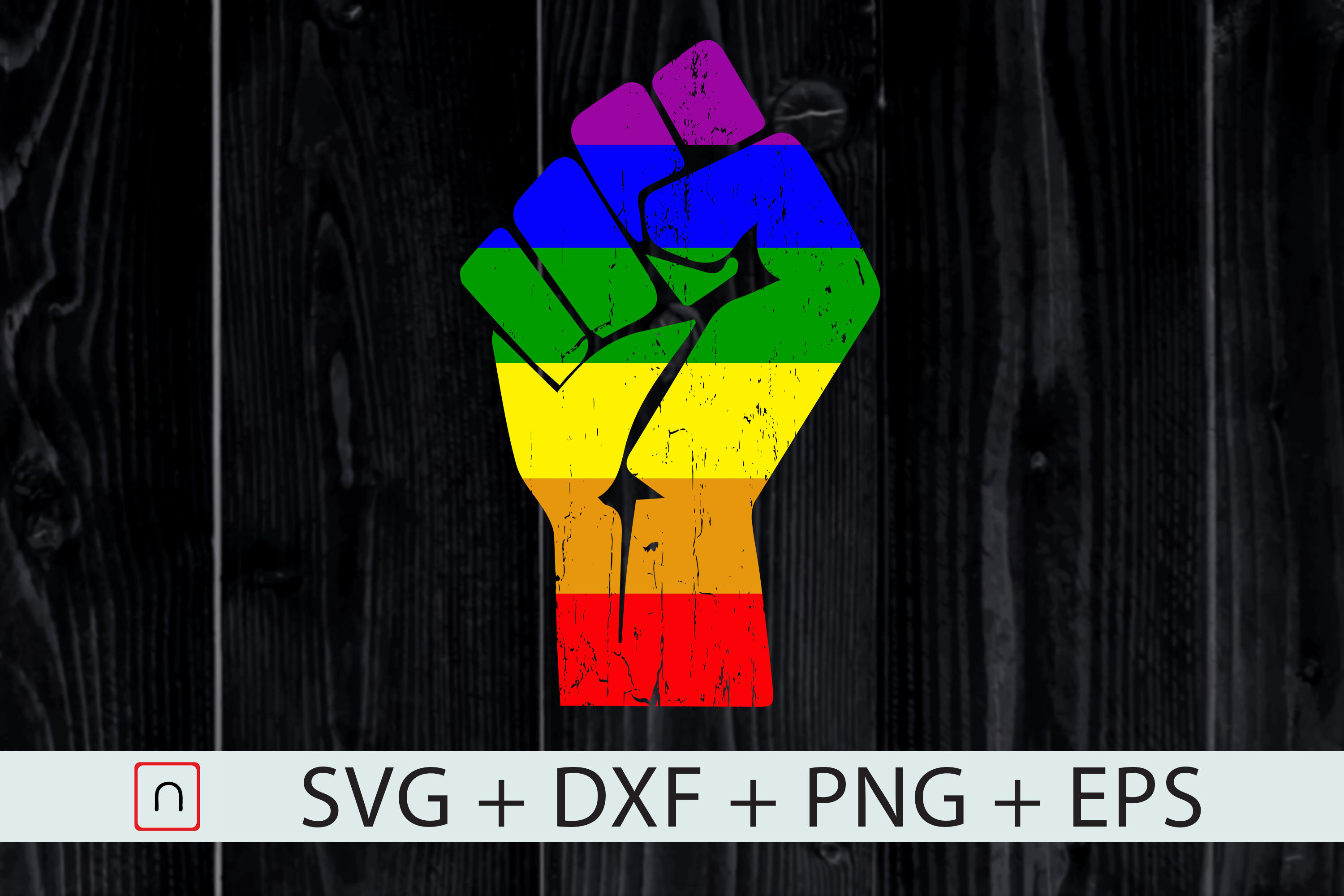 Resist Fist Rainbow Flag Svg Gay Pride By Novalia Thehungryjpeg Com