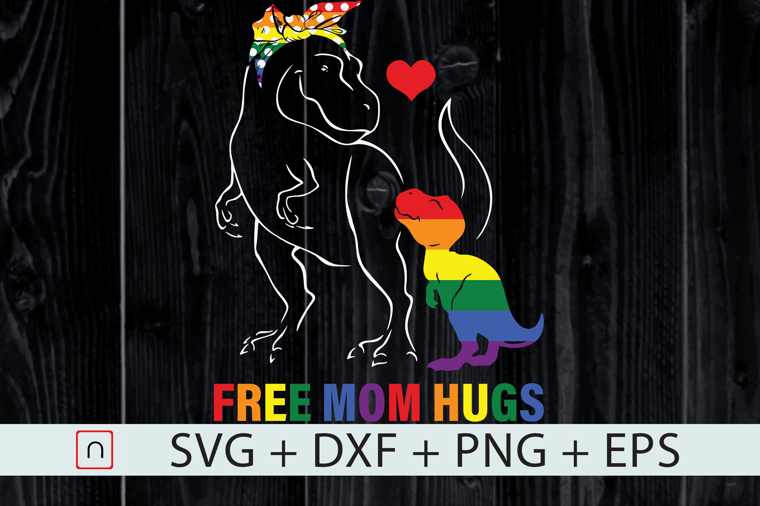 Free Mom Hugs Svg Lgbt Mom Rainbow Svg By Novalia Thehungryjpeg Com
