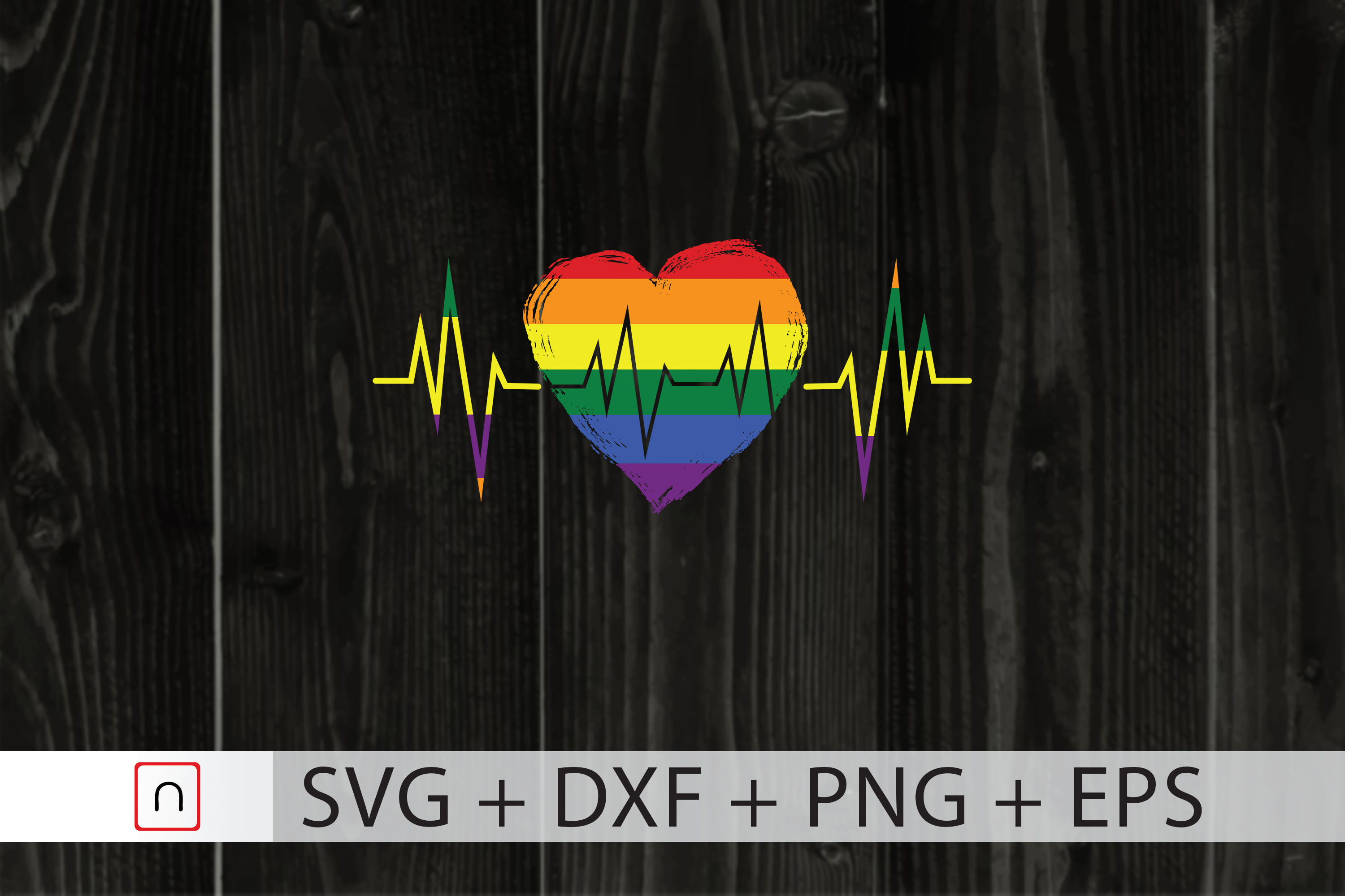 Download Lgbt Rainbow Heartbeat Svg Gay Pride Svg By Novalia Thehungryjpeg Com