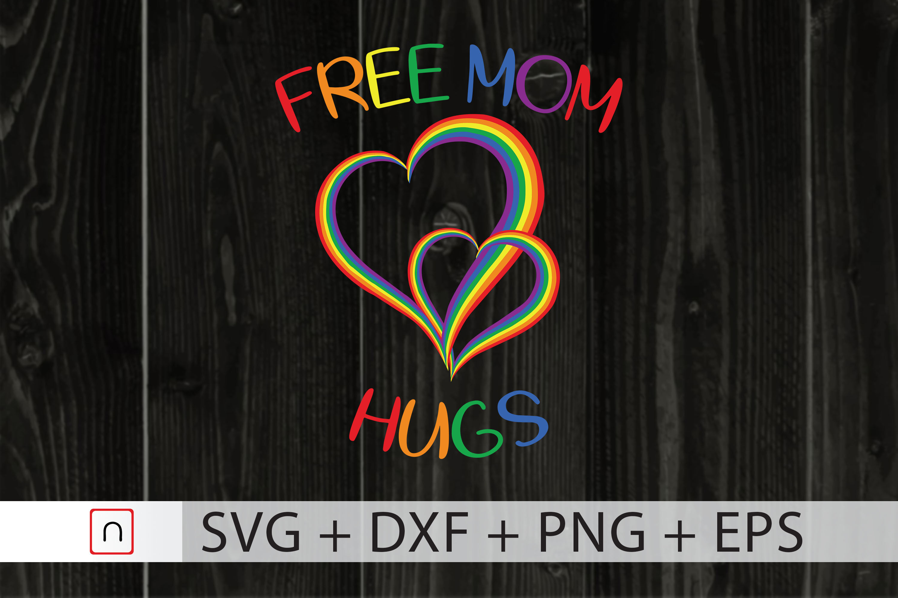 Download Free Mom Hugs Svg Rainbow Heart Lgbtq By Novalia Thehungryjpeg Com