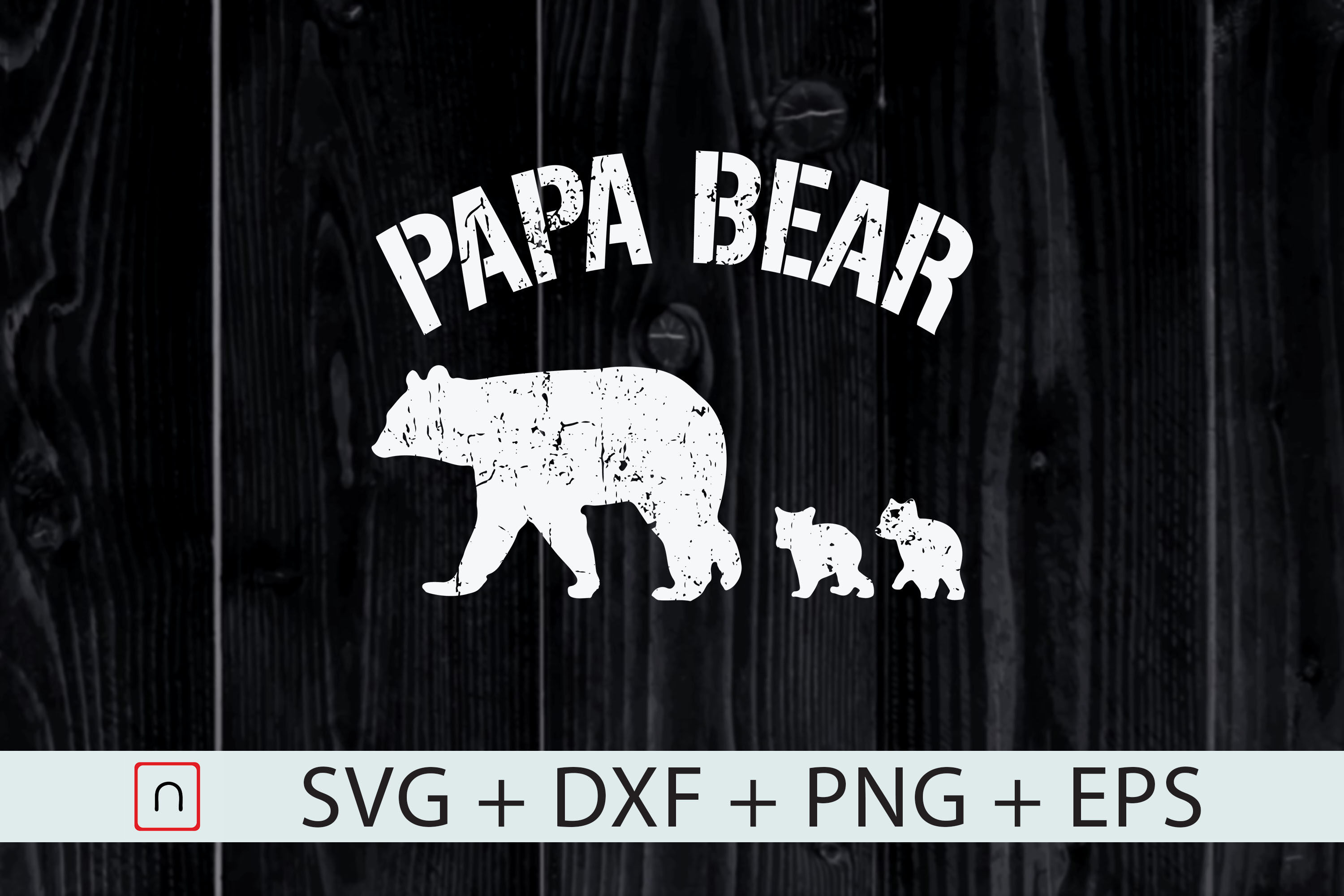 Download Papa Bear svg,Father With 2 Two Cubs svg By Novalia | TheHungryJPEG.com