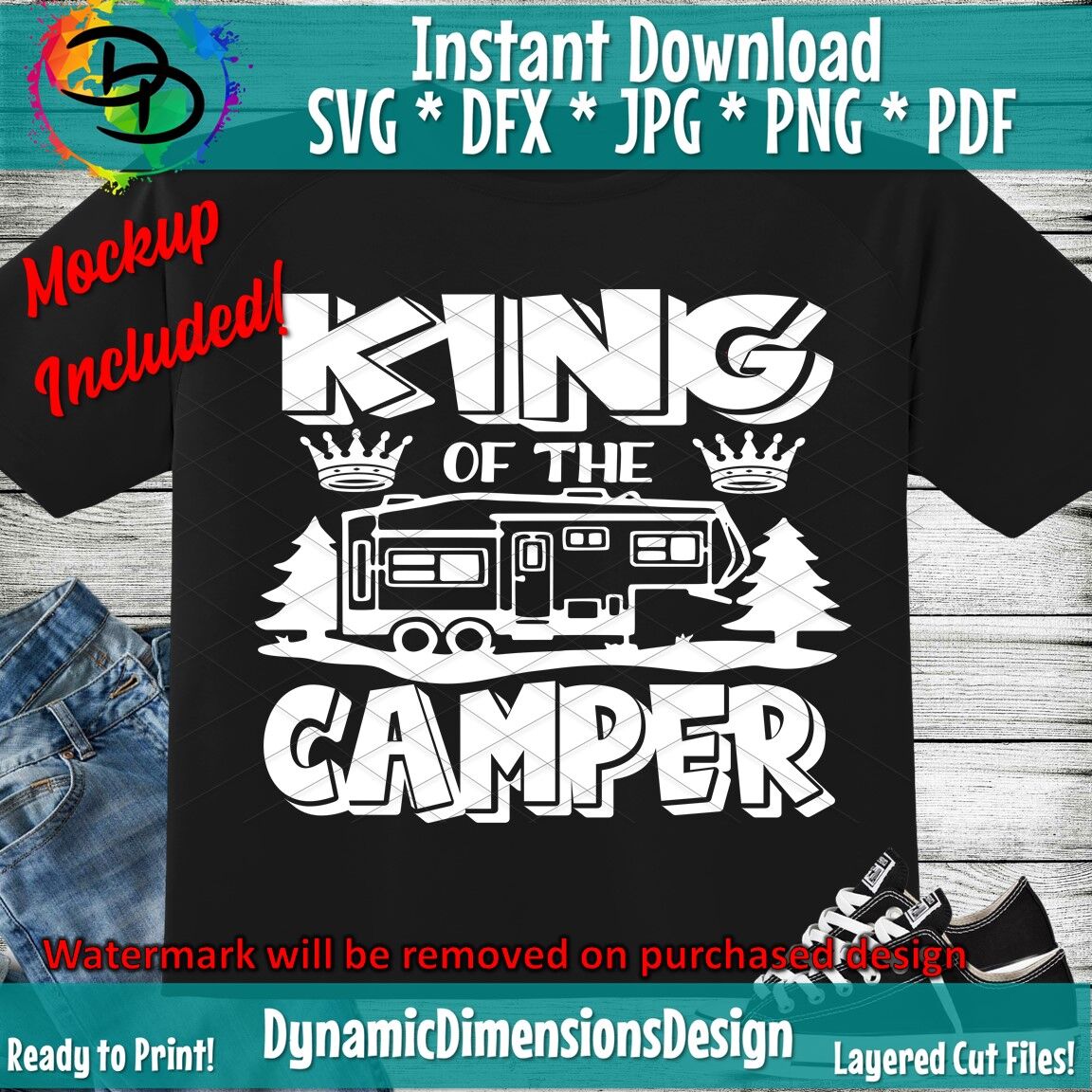 King Of The Camper Svg Camping Svg Travel Svg Camping Quote Svg Ca By Dynamic Dimensions Thehungryjpeg Com