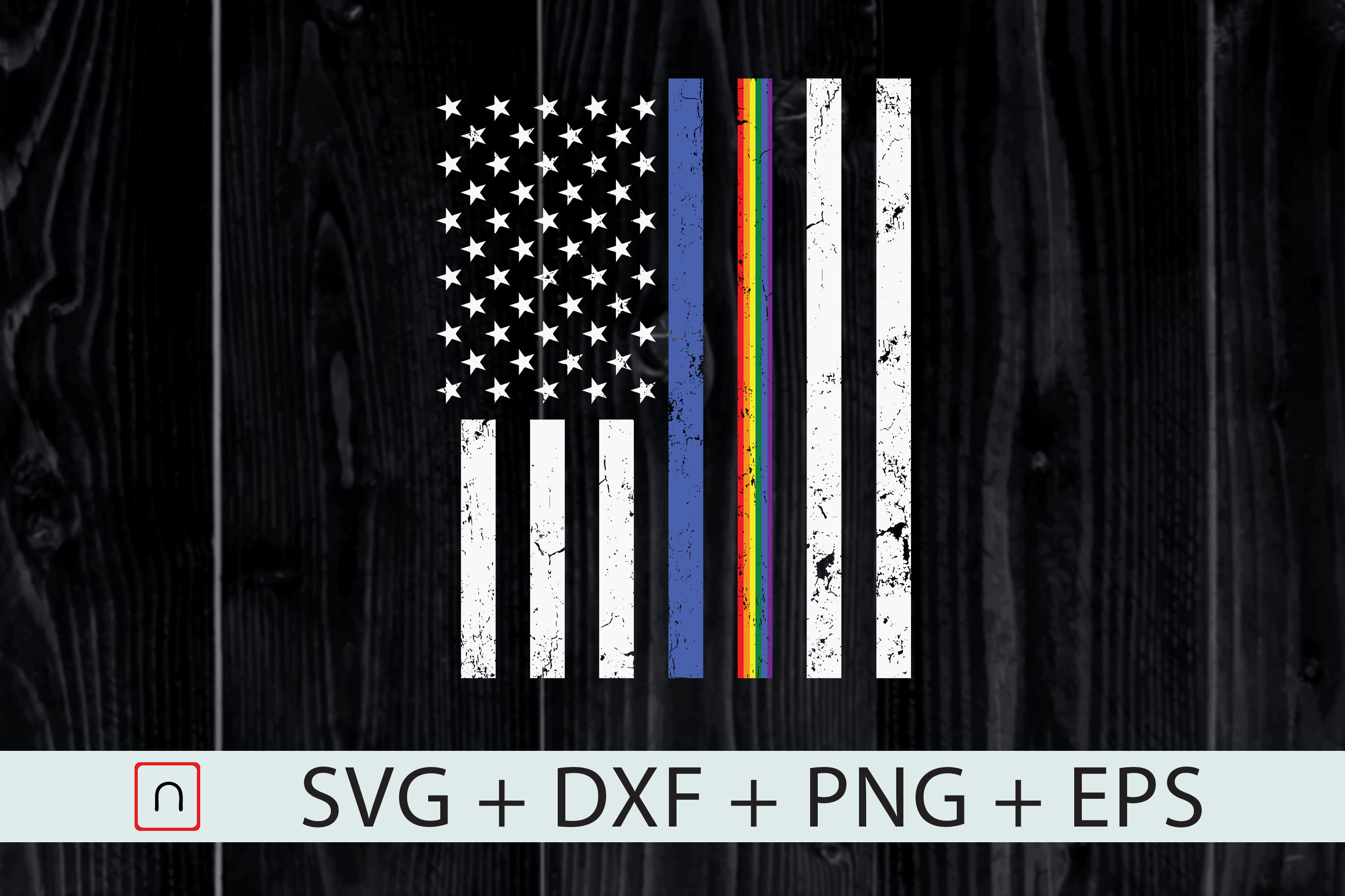 LGBT,Thin Blue Line,Gay Police,US Flag By Novalia | TheHungryJPEG