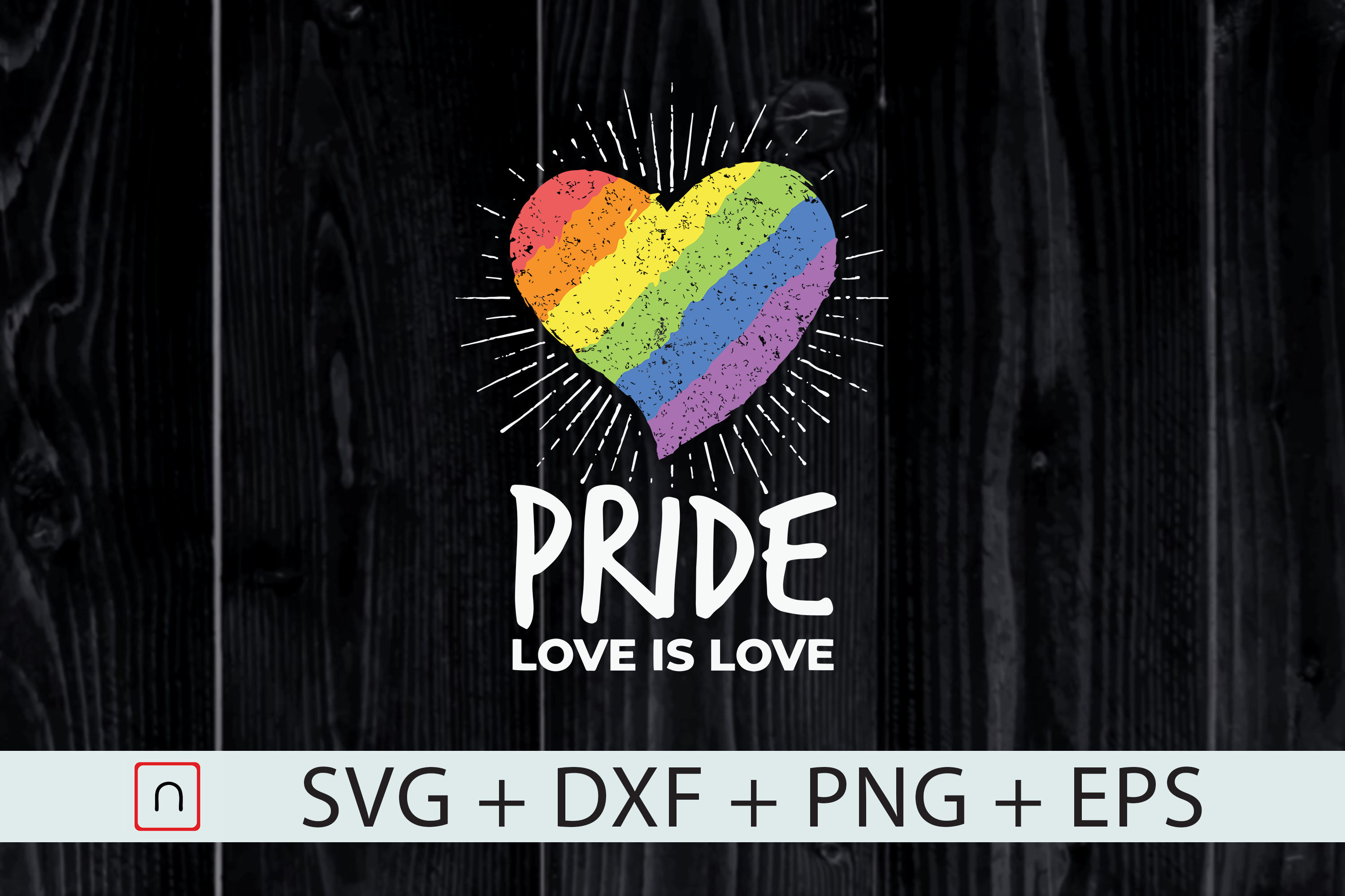 LGBT,Pride Love Is Love Rainbow Heart By Novalia | TheHungryJPEG