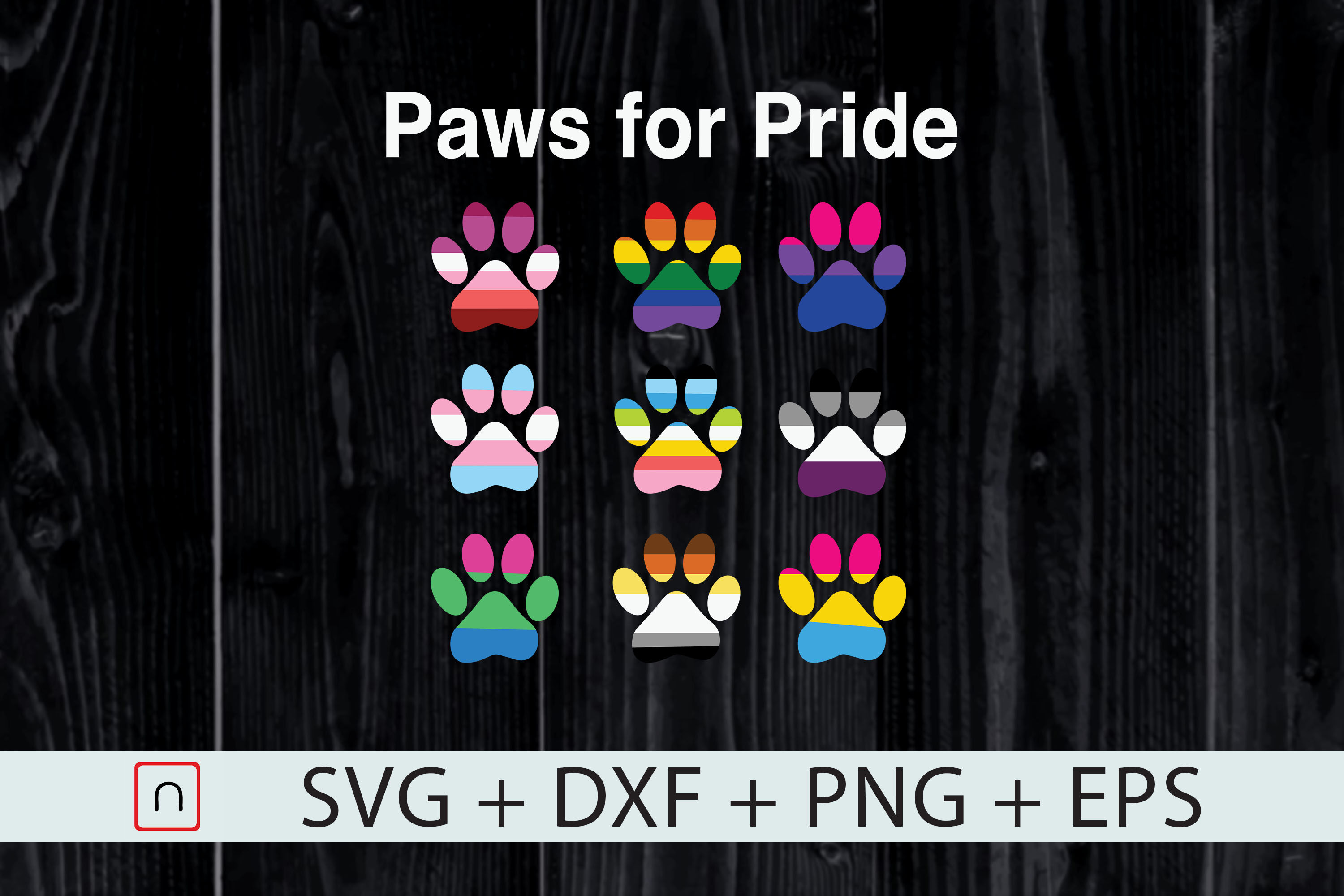 Download Lgbt Rainbow Dog Lover Paw Gay Pride Svg By Novalia Thehungryjpeg Com