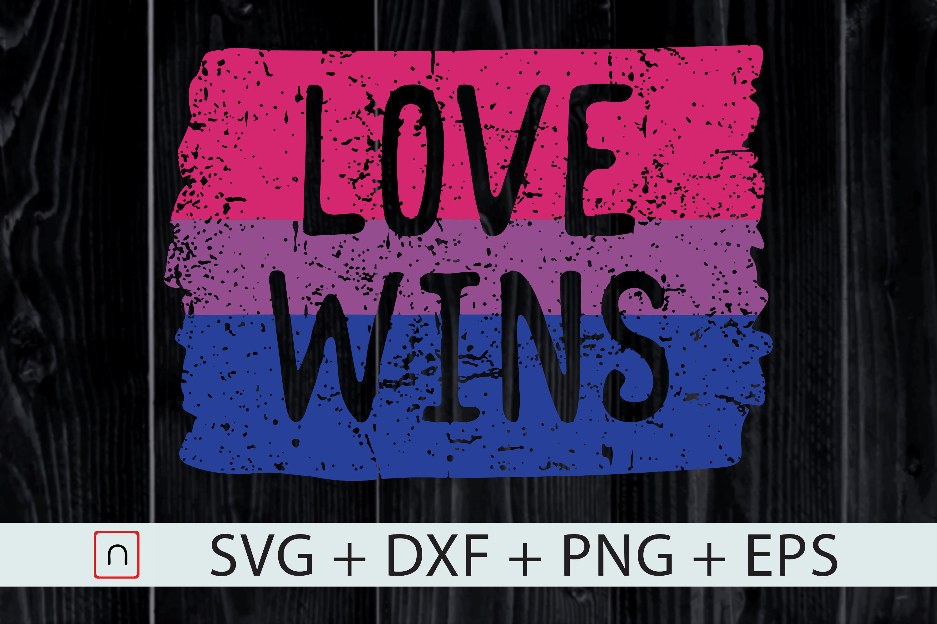 Download Love Wins Bisexual Pride Colors Lgbt Svg By Novalia Thehungryjpeg Com