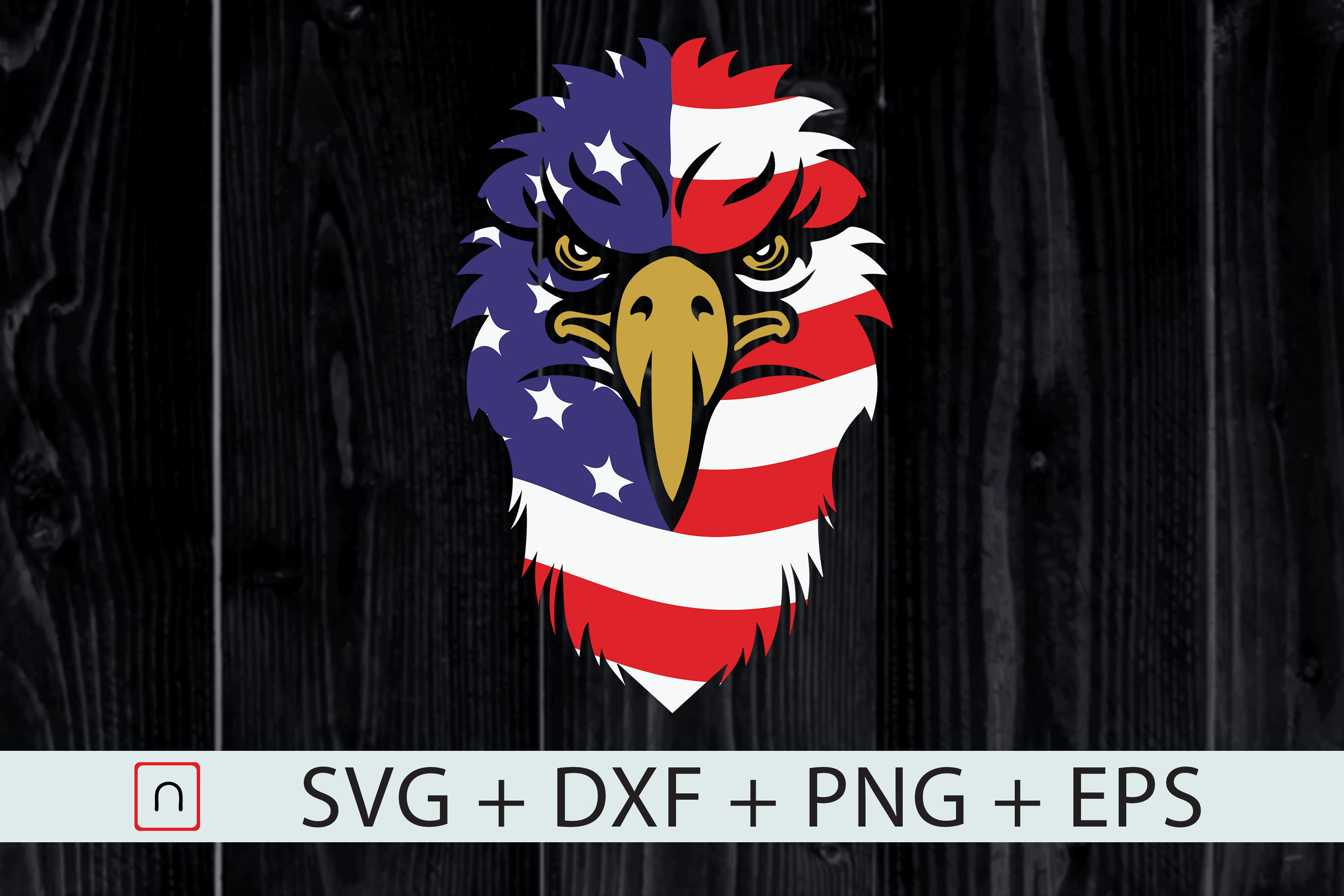 Download Bald Eagle With American Flag July 4th By Novalia Thehungryjpeg Com
