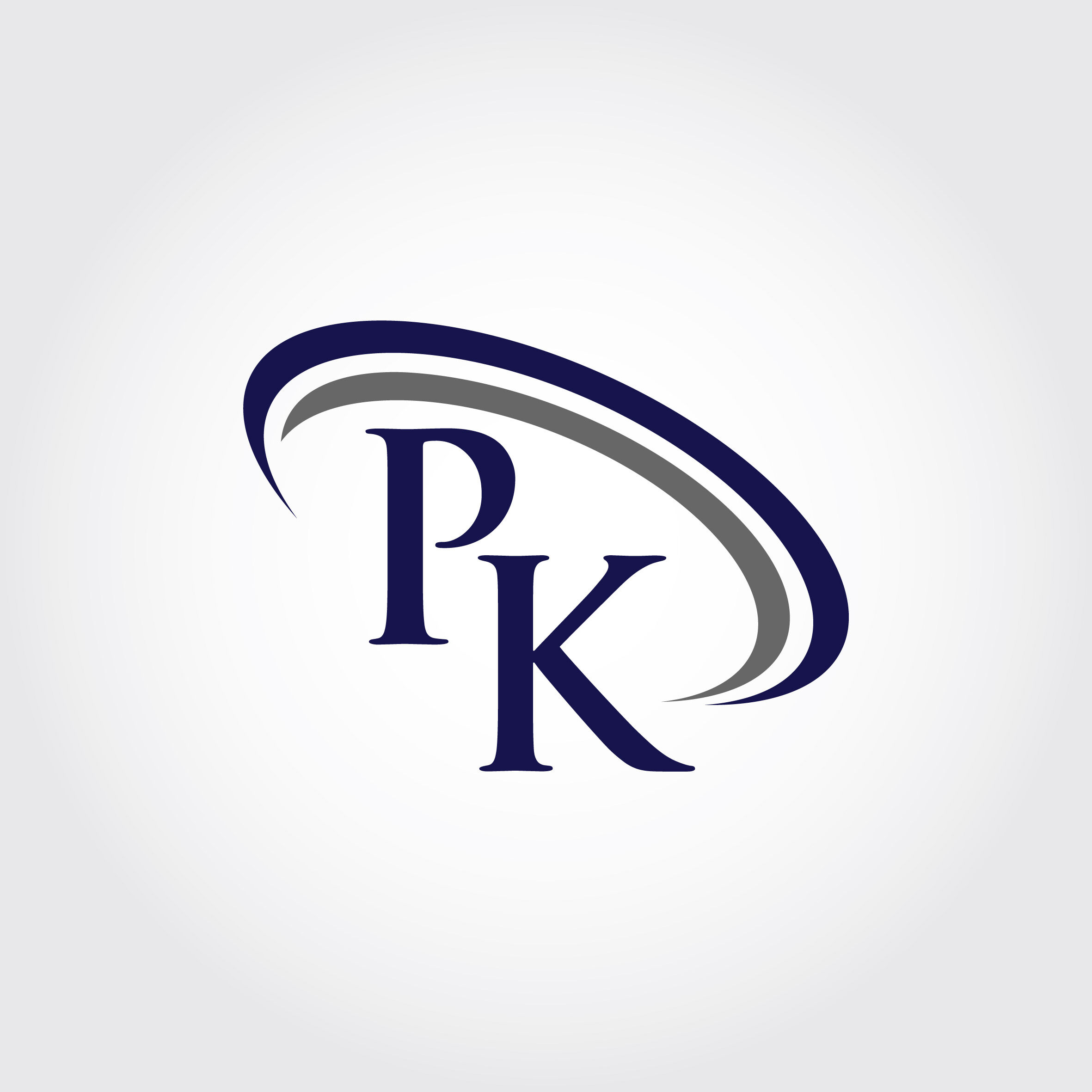 Monogram PK Logo Design By Vectorseller | TheHungryJPEG