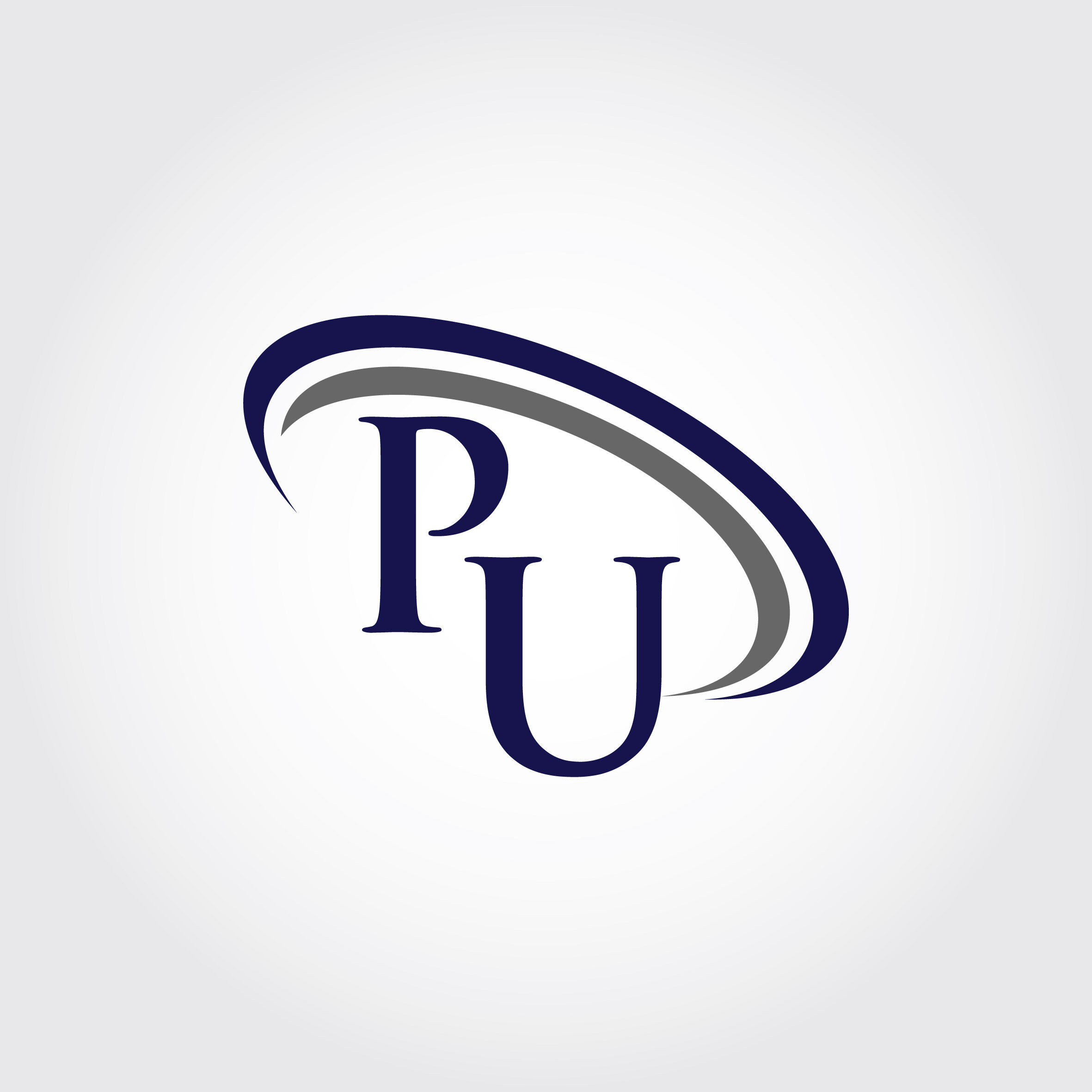 Monogram Pu Logo Design By Vectorseller Thehungryjpeg Com