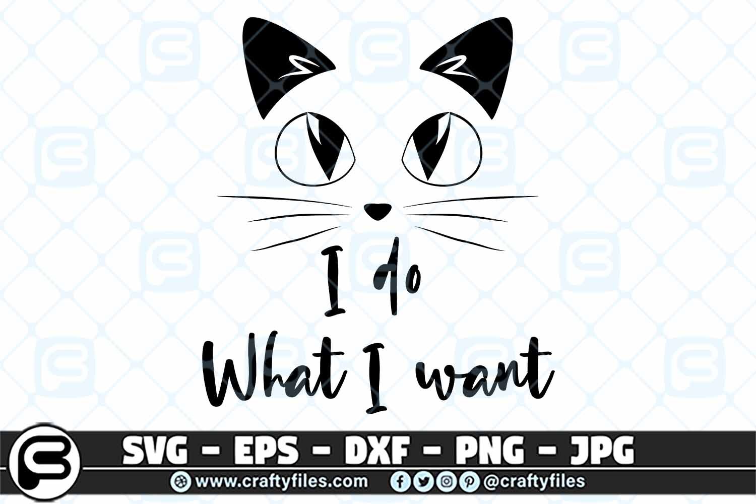 Cute Cat Svg I Do What I Want Svg Cut File For Cricut And Silhouette By Crafty Files Thehungryjpeg Com