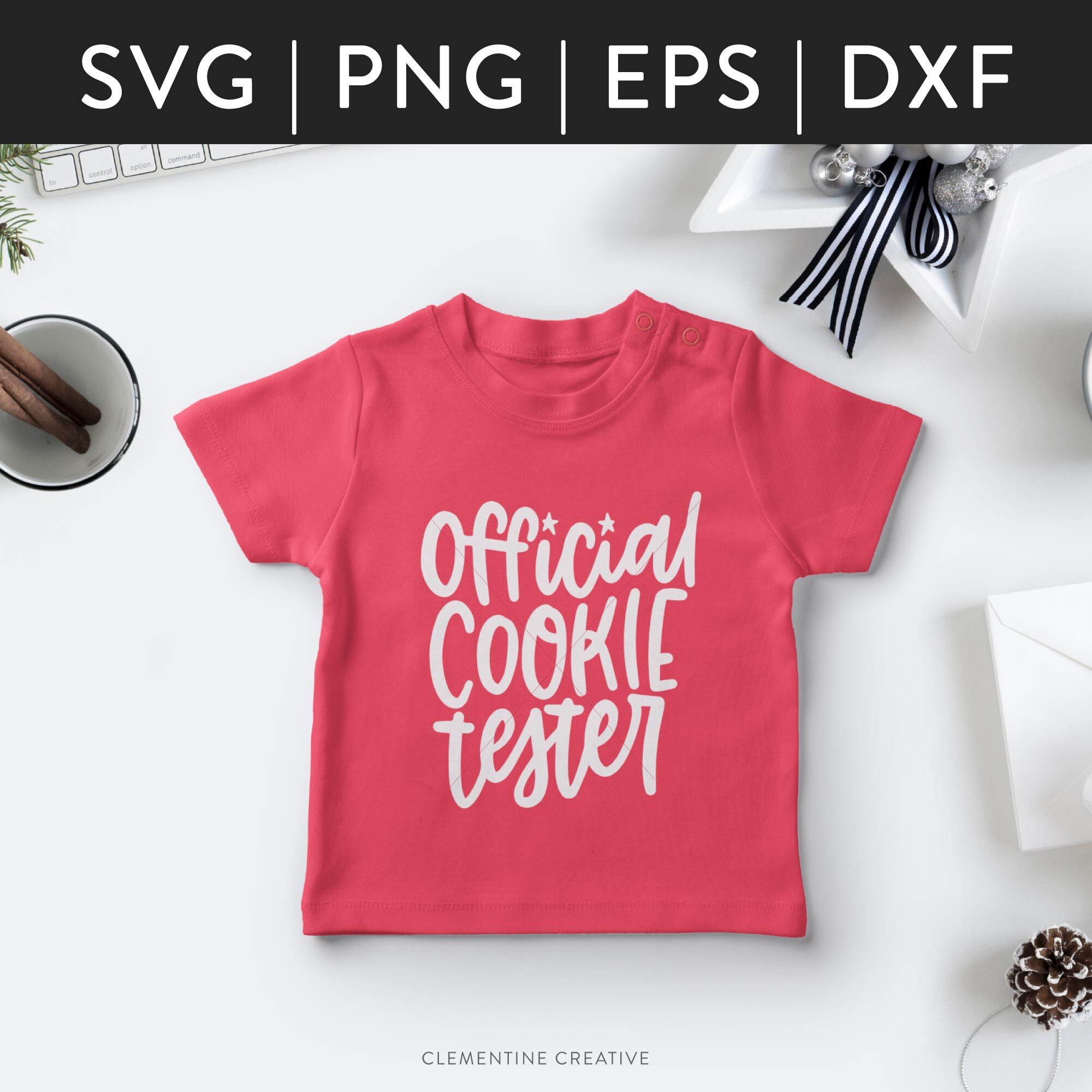 Christmas Shirt Svg Official Cookie Tester Svg Christmas Baking Sv By Clementine Creative Thehungryjpeg Com