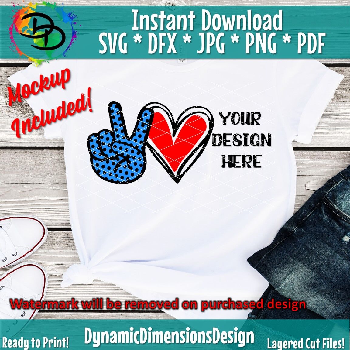 Download Peace Love Svg Peace Love Your Design Digital Download Awareness S By Dynamic Dimensions Thehungryjpeg Com